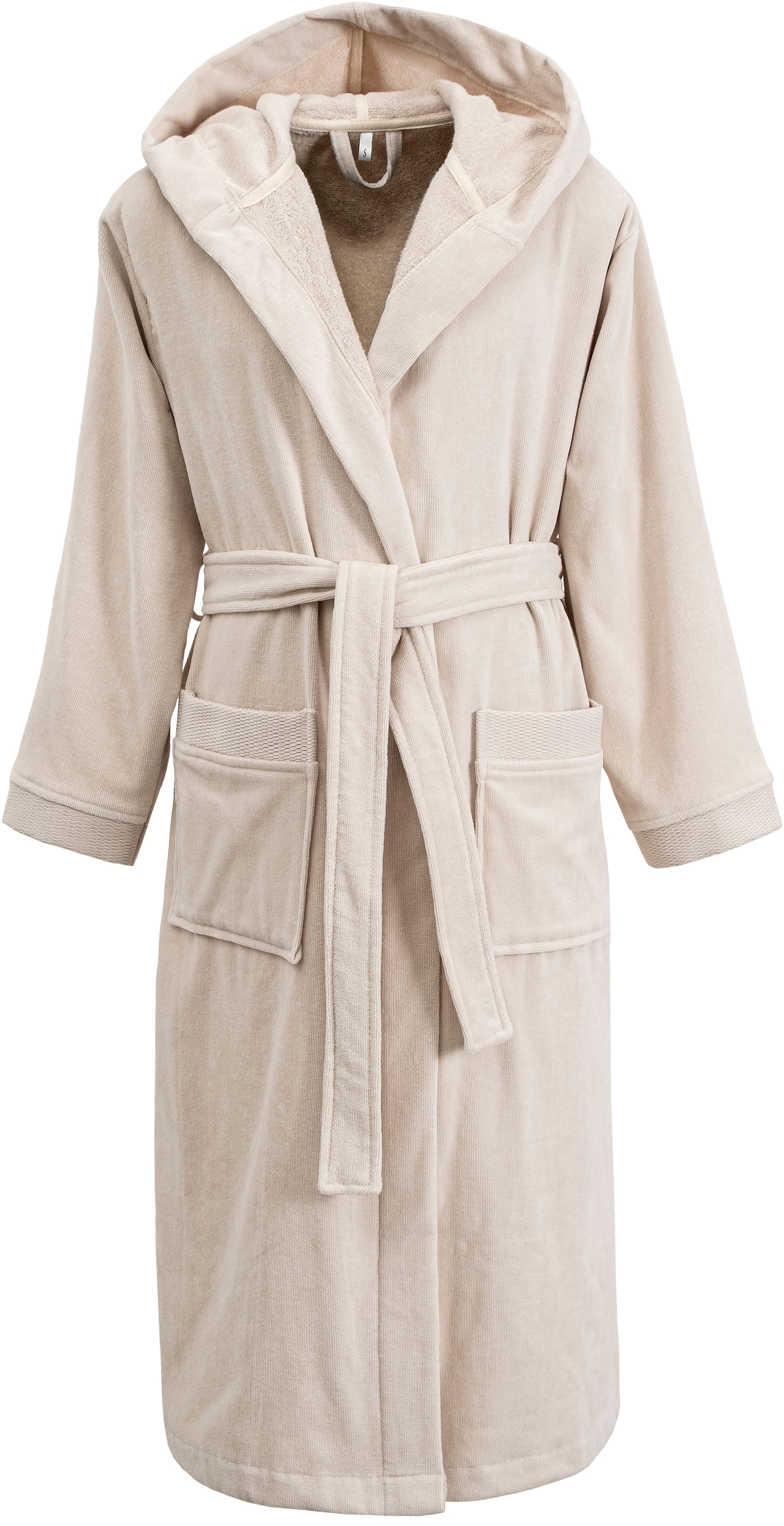 OTTO home Unisex-Bademantel »Fenya, 330 g/m², Premium, Hotelbademantel, Morgenmantel,  Sauna & Spa« 1 Stk. Reißverschlusstaschen, weich mit GRATIS-Zugabe: 1x Duschtuch 70x140 cm