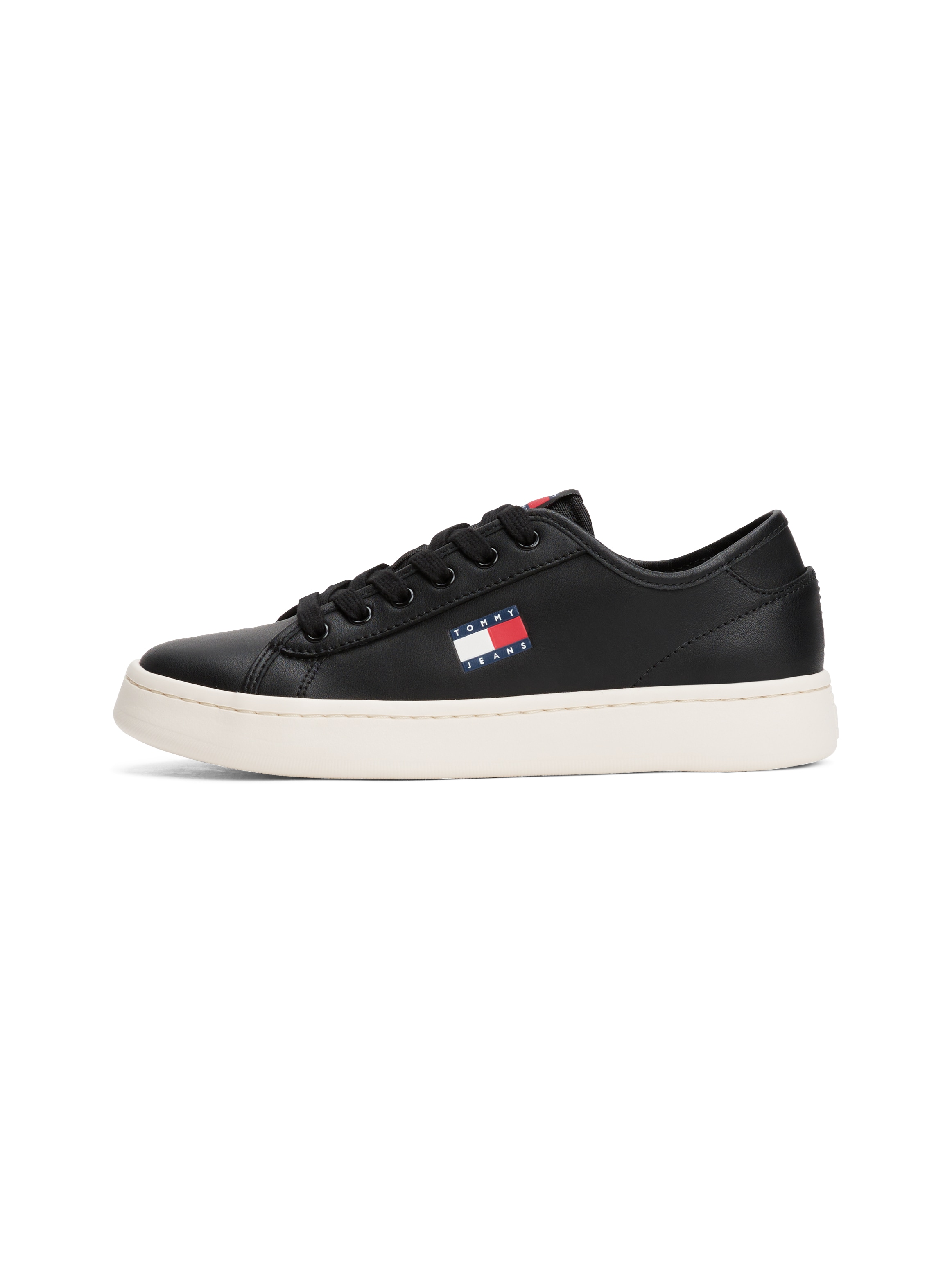 Tommy Jeans Plateausneaker »TJW LIGHTWEIGHT COURT SNEAKER«  , Freizeitschuh, Halbschuh, Schnürschuh mit plakativer Logoflag