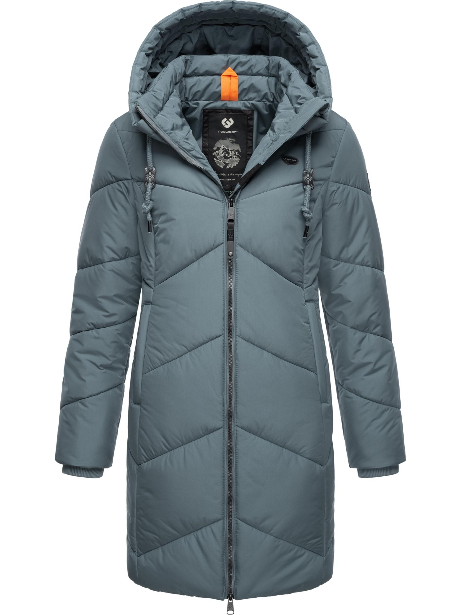 Ragwear Steppmantel »Steppmantel Novista«, Stylischer Wintermantel mit zick zack Muster und großer Kapuze