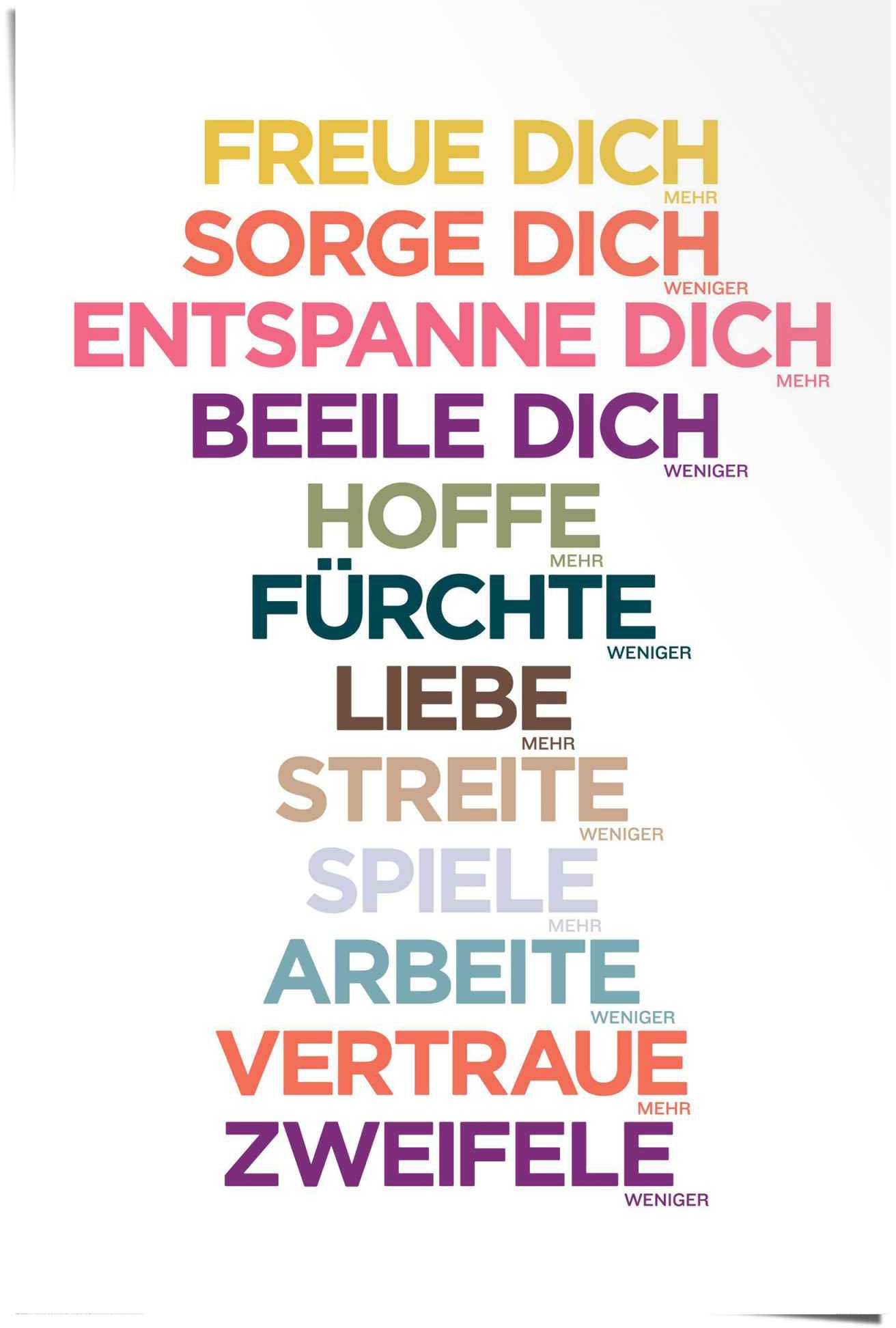 Reinders! Poster »Freue dich mehr«, (1 St.)