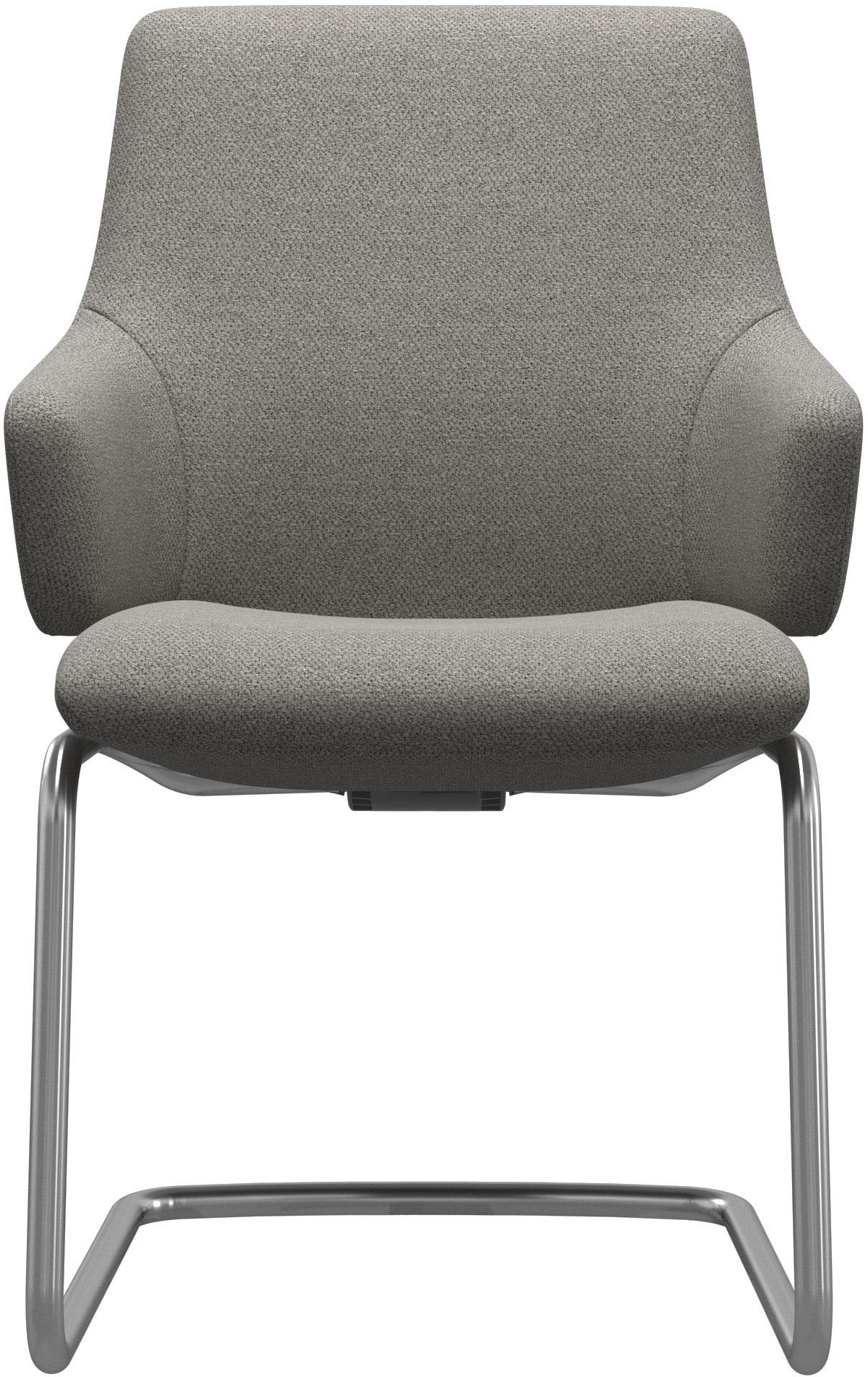 Stressless® Polsterstuhl »Laurel«, ROHLEDER Stoff Q2 FARON, Low Back mit Armlehne, Größe L, mit Beinen aus Stahl in Chrom matt