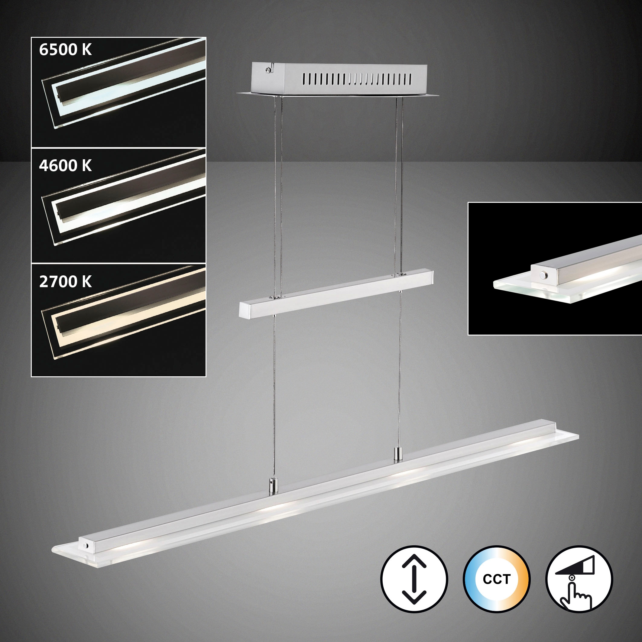 FISCHER & HONSEL Pendelleuchte »Tenso«, 1 flammig, Leuchtmittel LED-Modul | LED fest integriert, langlebige LED, dimmbar