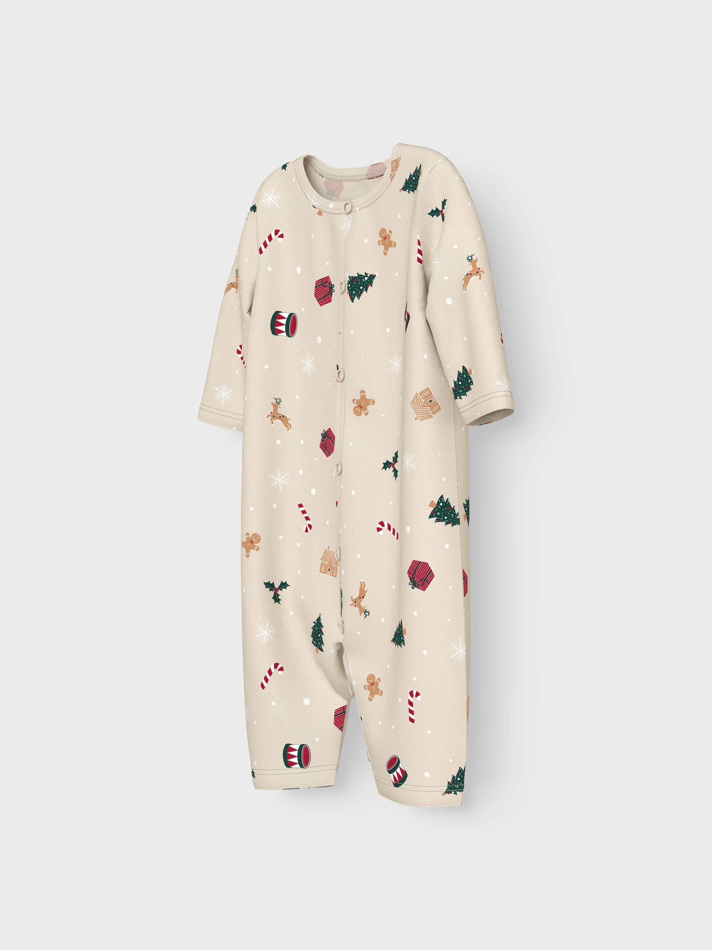 Name It Strampler »NBNVISMAS LS NIGHTSUIT« Weihnachten, Baumwollmischung