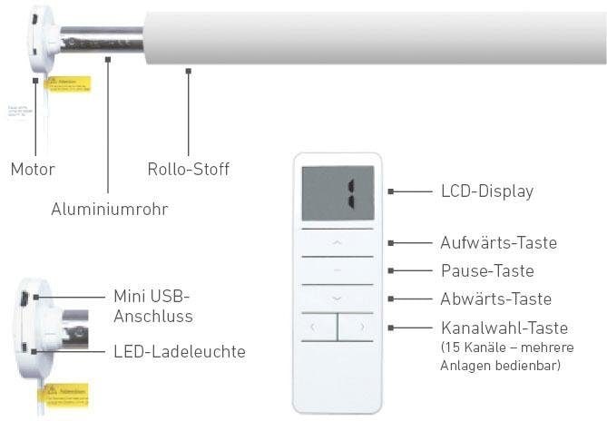 Good Life Elektrisches Rollo »Vau - SMART HOME«, Lichtschutz, ohne Bohren,  mit Fernbedienung kaufen bei OTTO | Seitenzugrollos