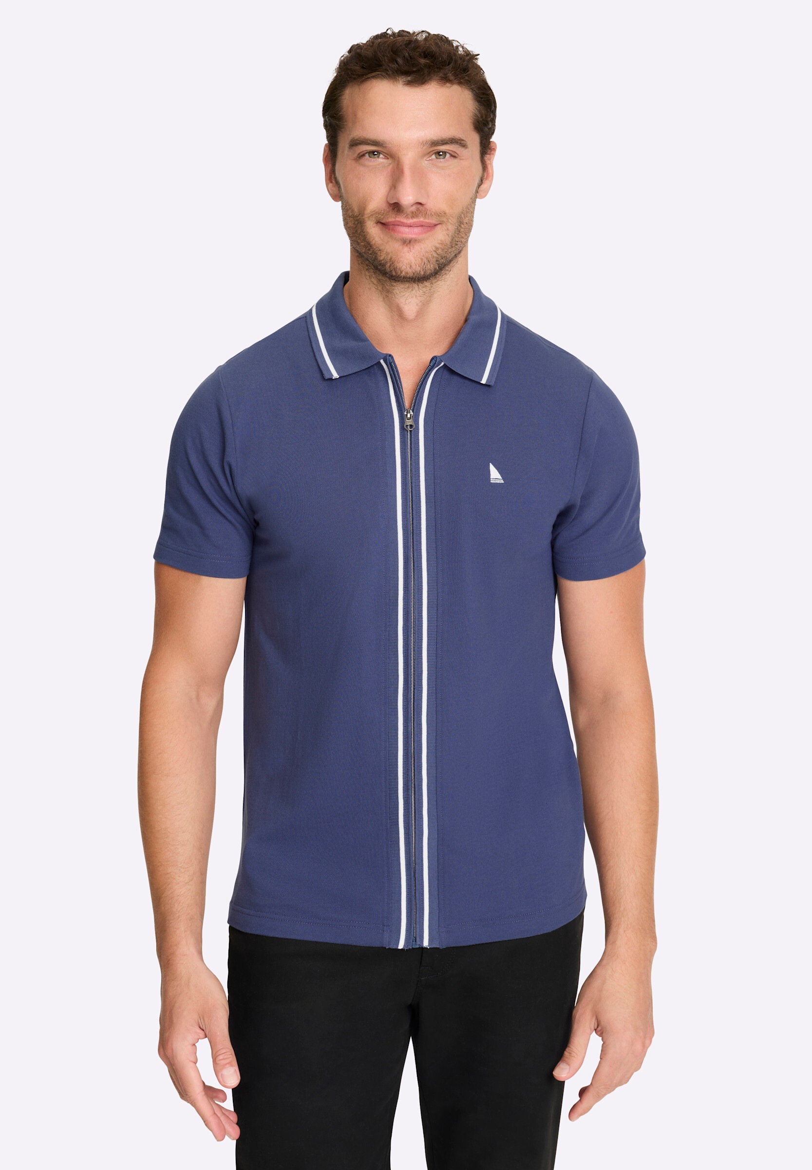 Witt Poloshirt »Kurzarm-Poloshirt Kurzarmshirt mit durchgehendem Reißverschluss«