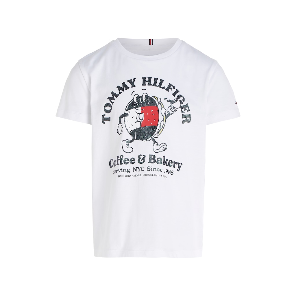 Tommy Hilfiger T-Shirt »TOMMY BAGELS TEE S/S«, mit großem Druck