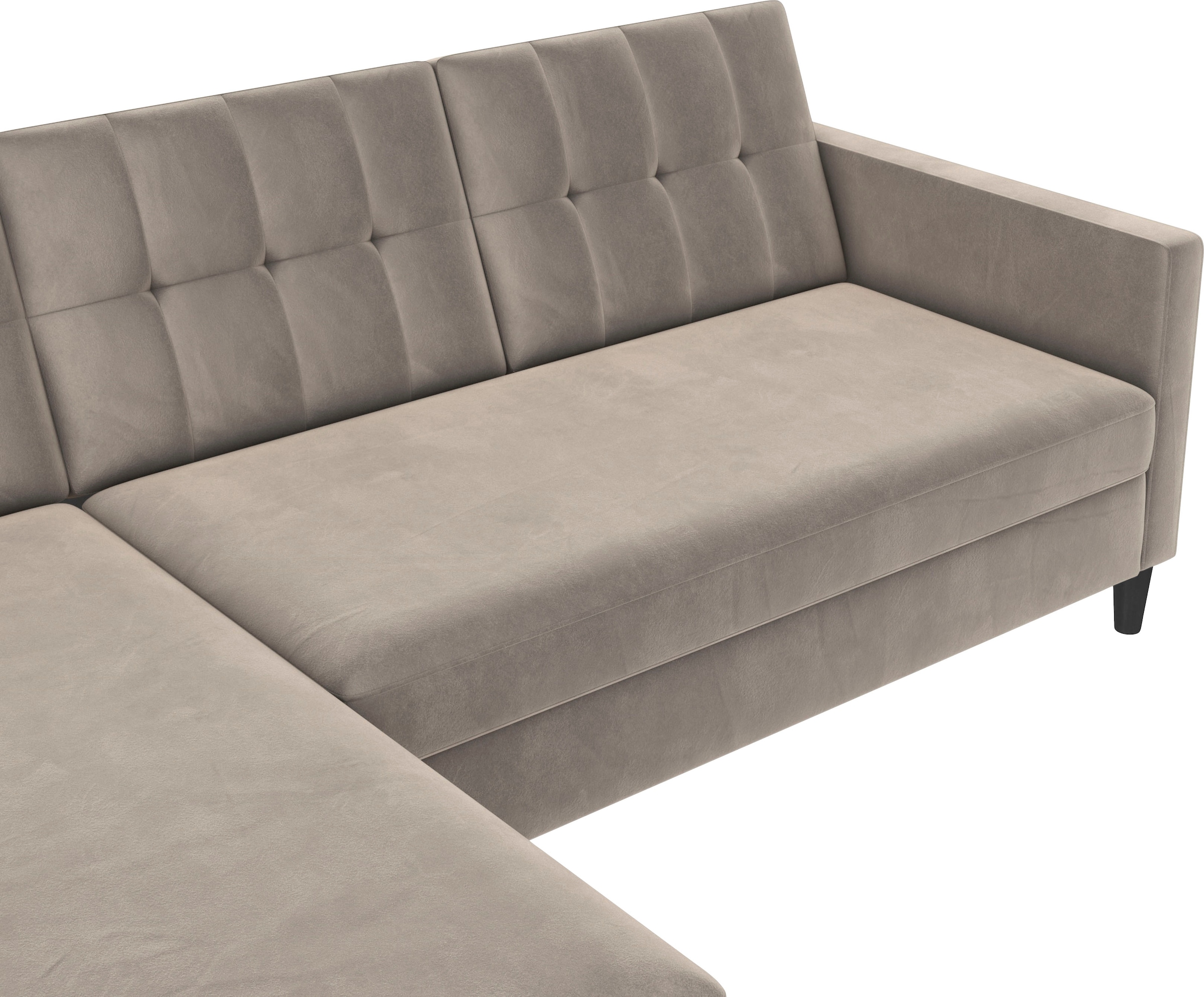 Dorel Home Ecksofa »Hartford II«, mit Bettfunktion und Stauraum, Recamiere beidseitig montierbar