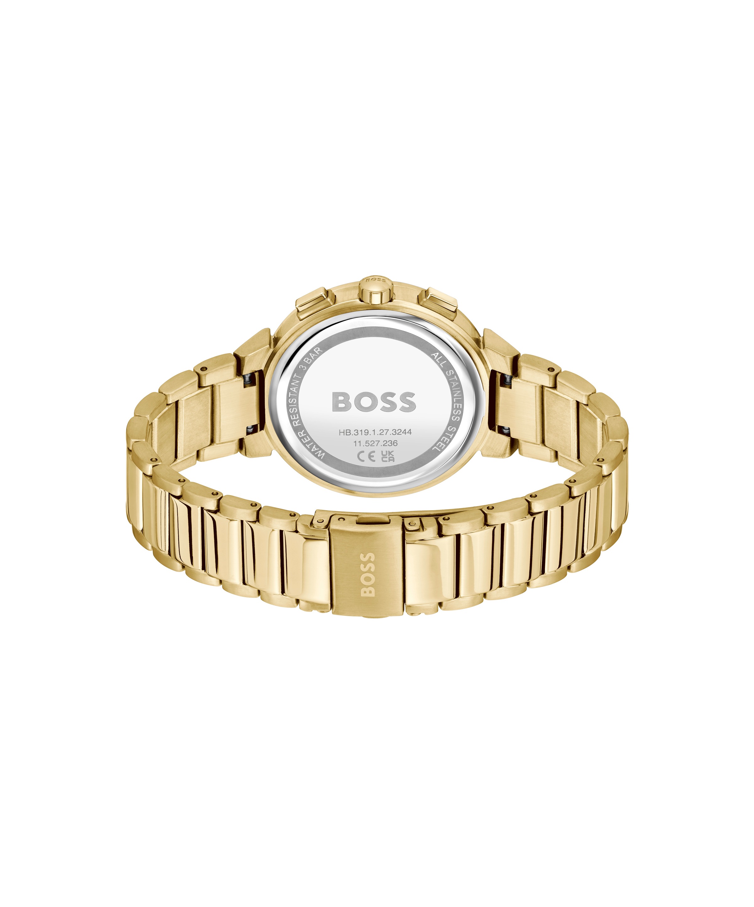 BOSS Multifunktionsuhr »ONE« Quarzuhr, Armbanduhr, Damenuhr, Edelstahlarmband, analog