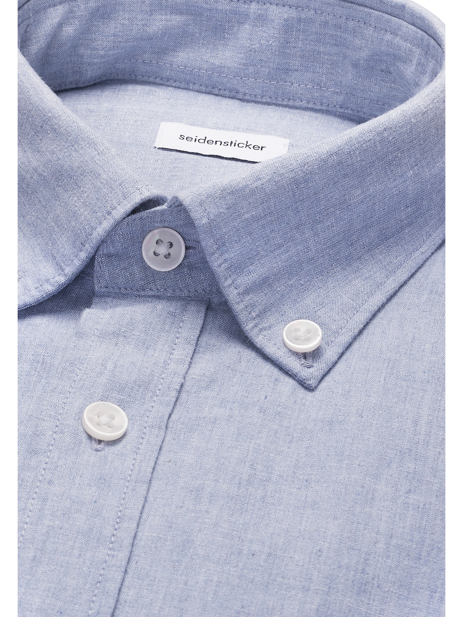 seidensticker Leinenhemd Slim 1/1 Button-Down-Kragen Uni