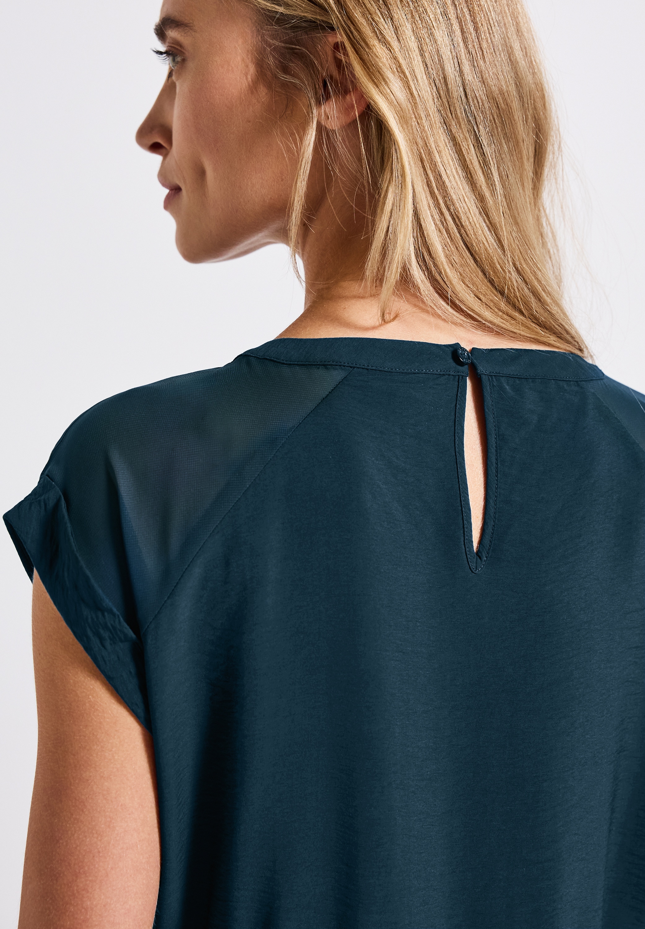 STREET ONE Shirtkleid, mit Mesh-Details