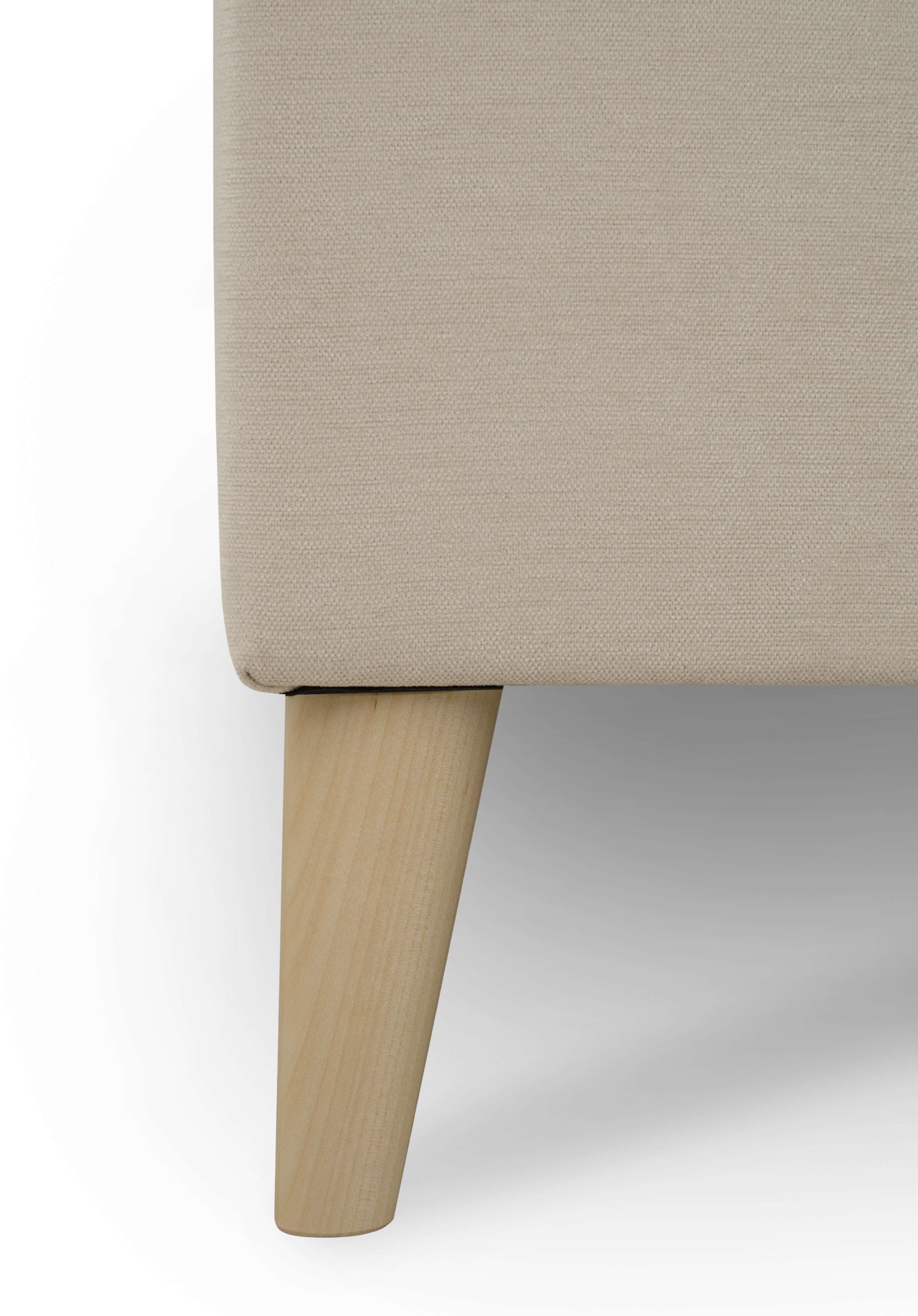 OTTO home Ecksofa »Oland Skandi, weicher Chenille-Stoff« L-Form, 289 cm, Wellenunterfederung, Skandi-Design, Massivholzfüße