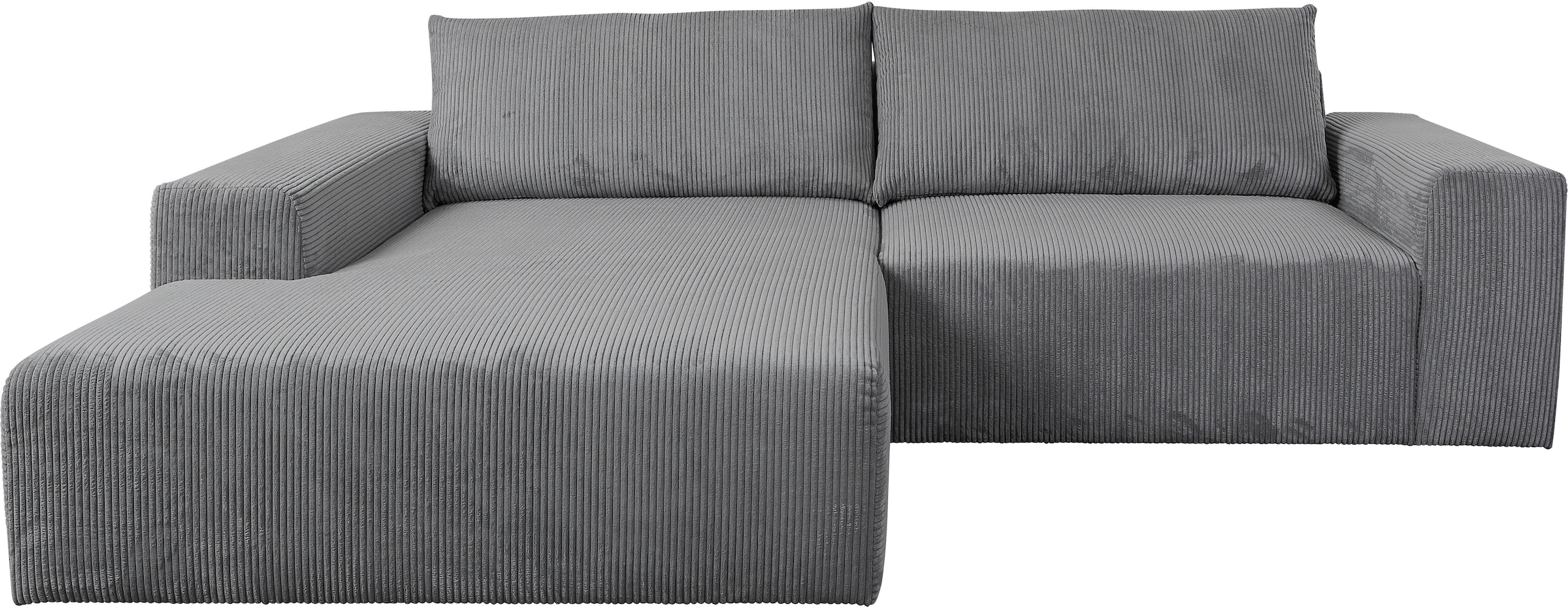WERK2 Ecksofa »Rio, 262 cm breit, aktuelles Design, breite Armlehnen« Cord, L-Form