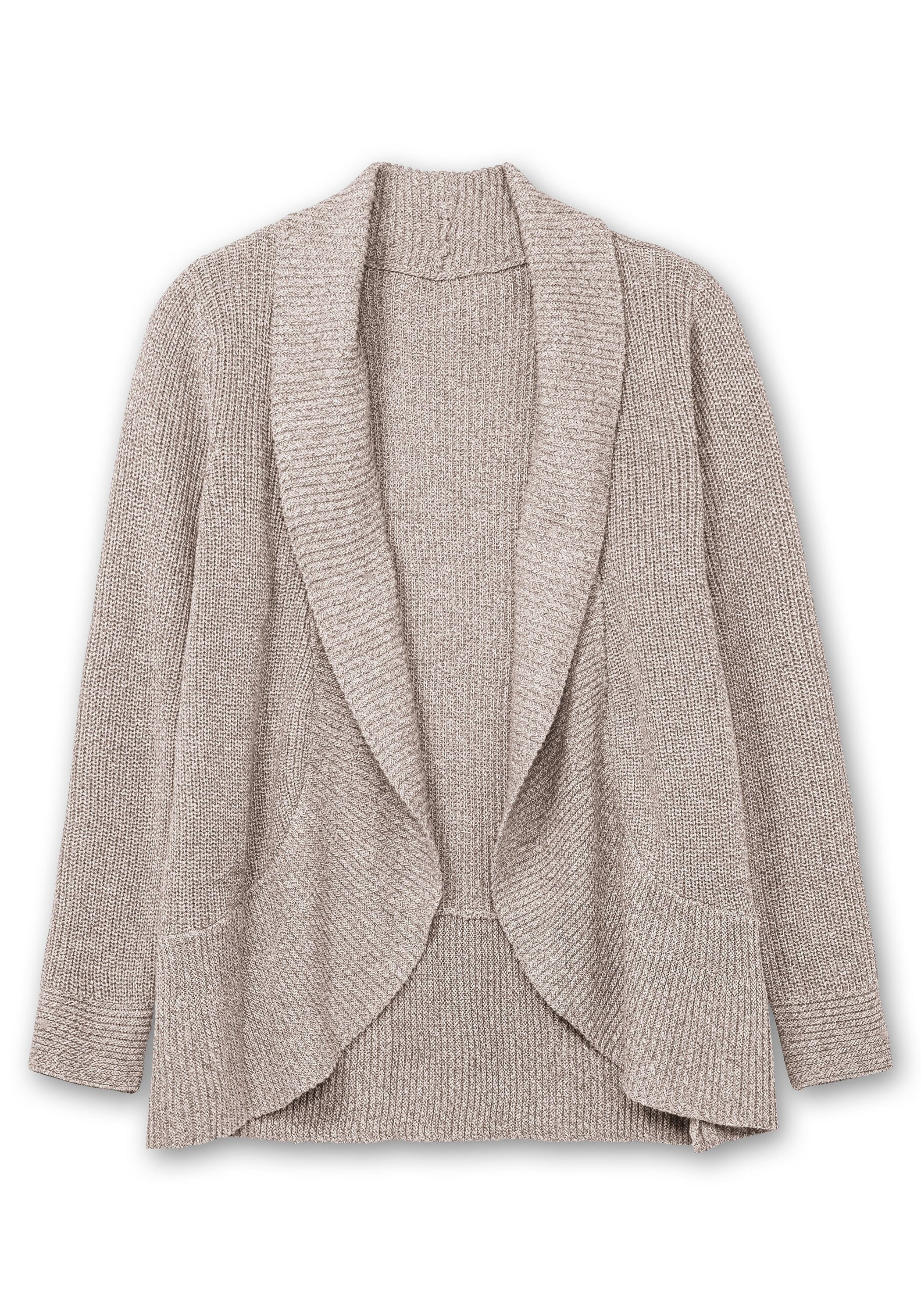 Sheego Strickjacke »Verschlusslose Strickjacke mit Schalkragen«
