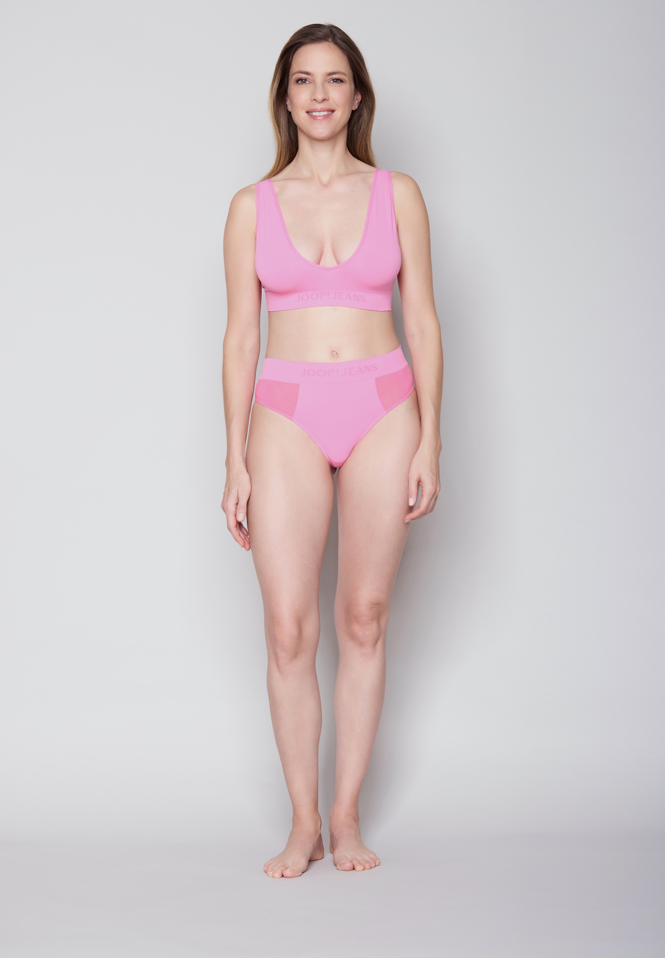 JOOP! Jeans Tanga »Seam Free« 2er Pack,  mit elastischem Logobund, Mesh-Einsätze