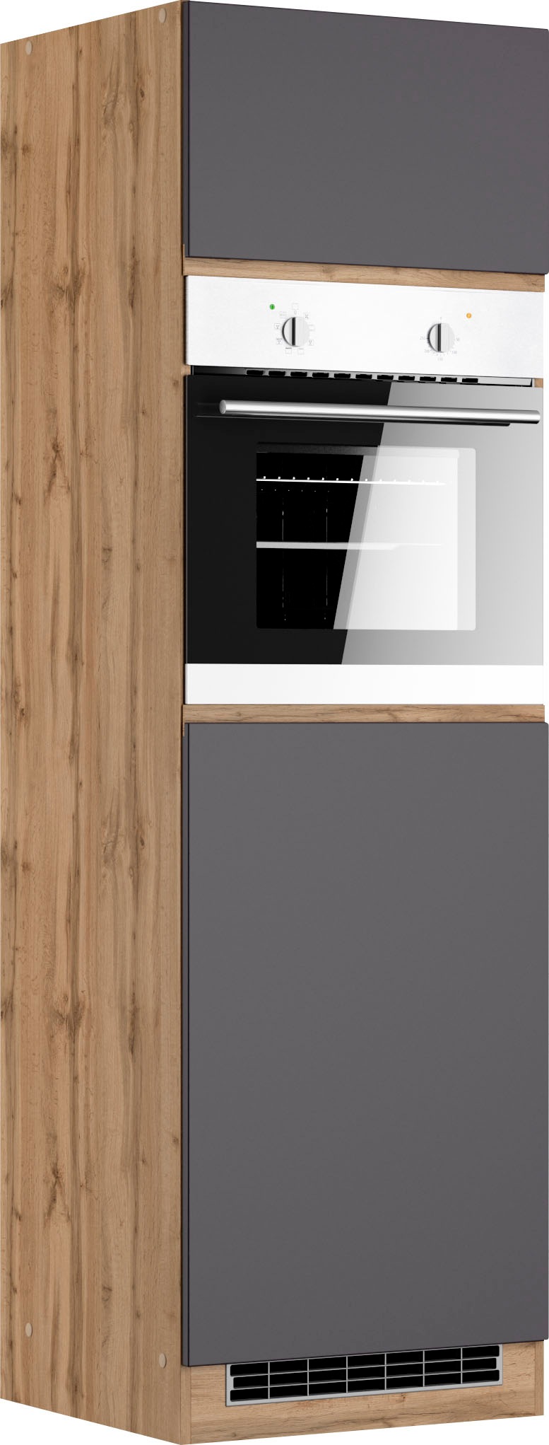 KOCHSTATION Backofen/Kühlumbauschrank »KS-Riesa«, Breite 60 cm, MDF-Fronten