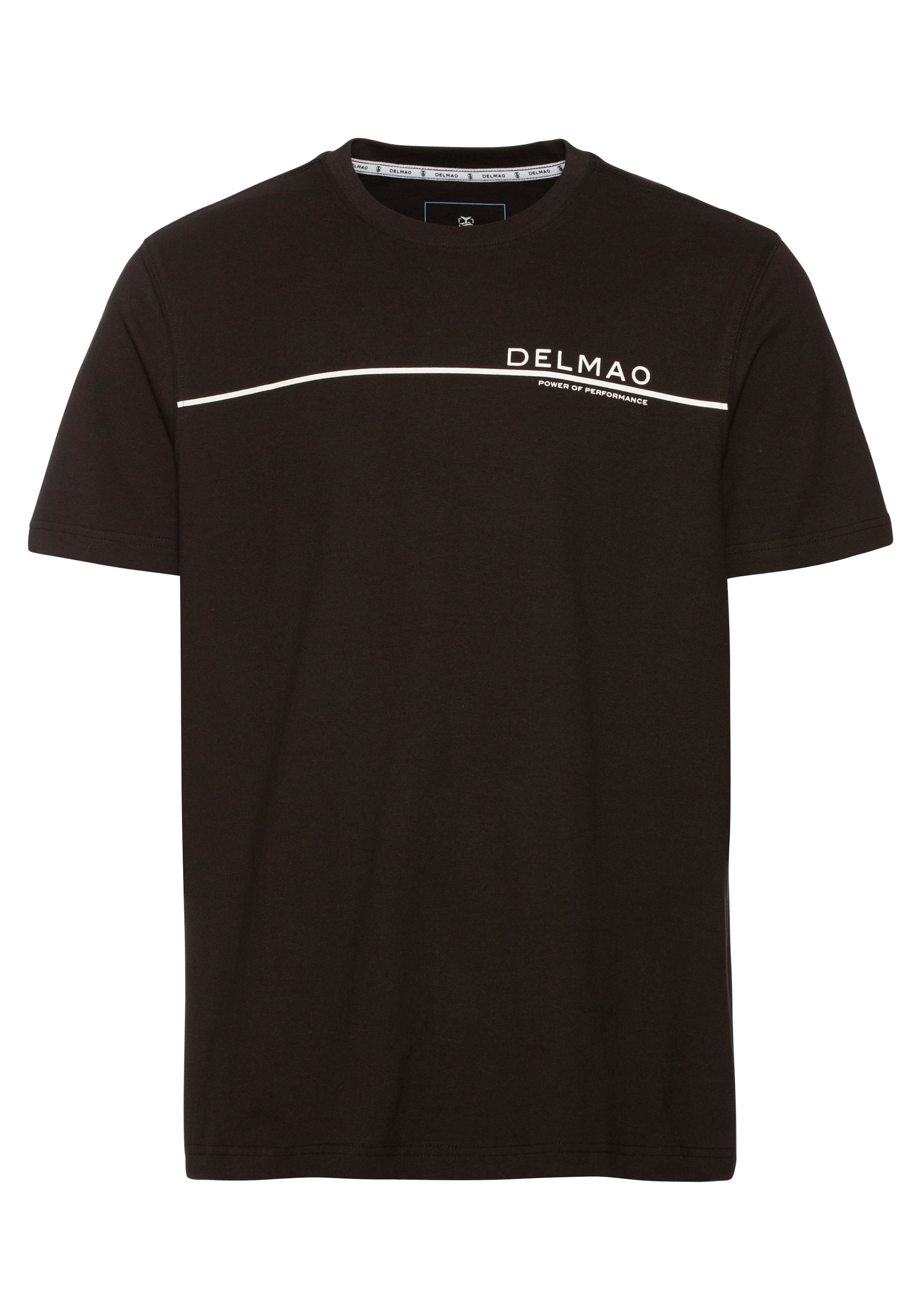 DELMAO T-Shirt, Kurzarm, mit coolem Print, Rundhalsausschnitt, aus 100% Baumwolle