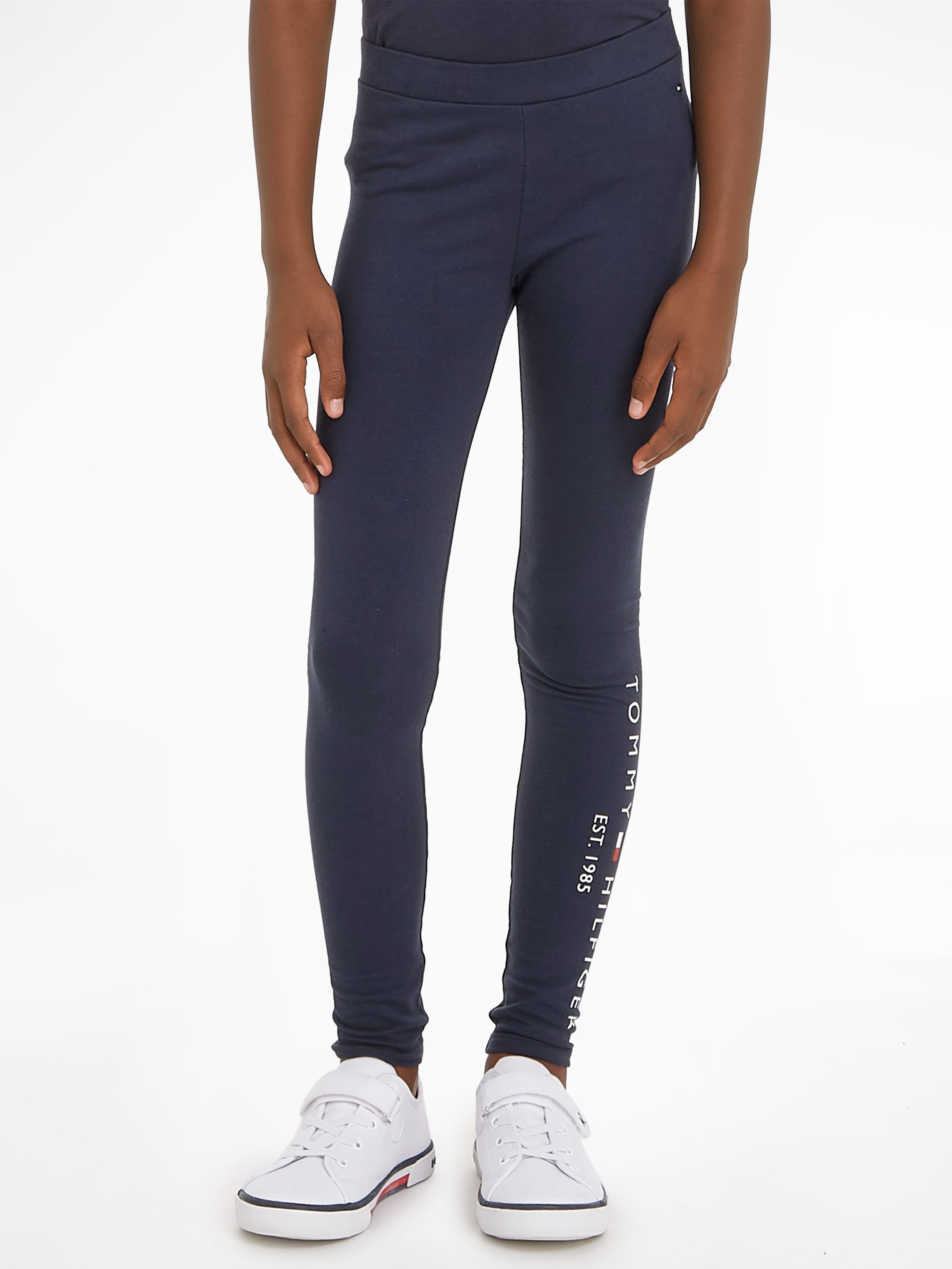 Tommy Hilfiger Leggings bei Hiflger Logo- linken online Bein OTTO auf mit dem Tommy Schriftzug LEGGING«, »ESSENTIAL