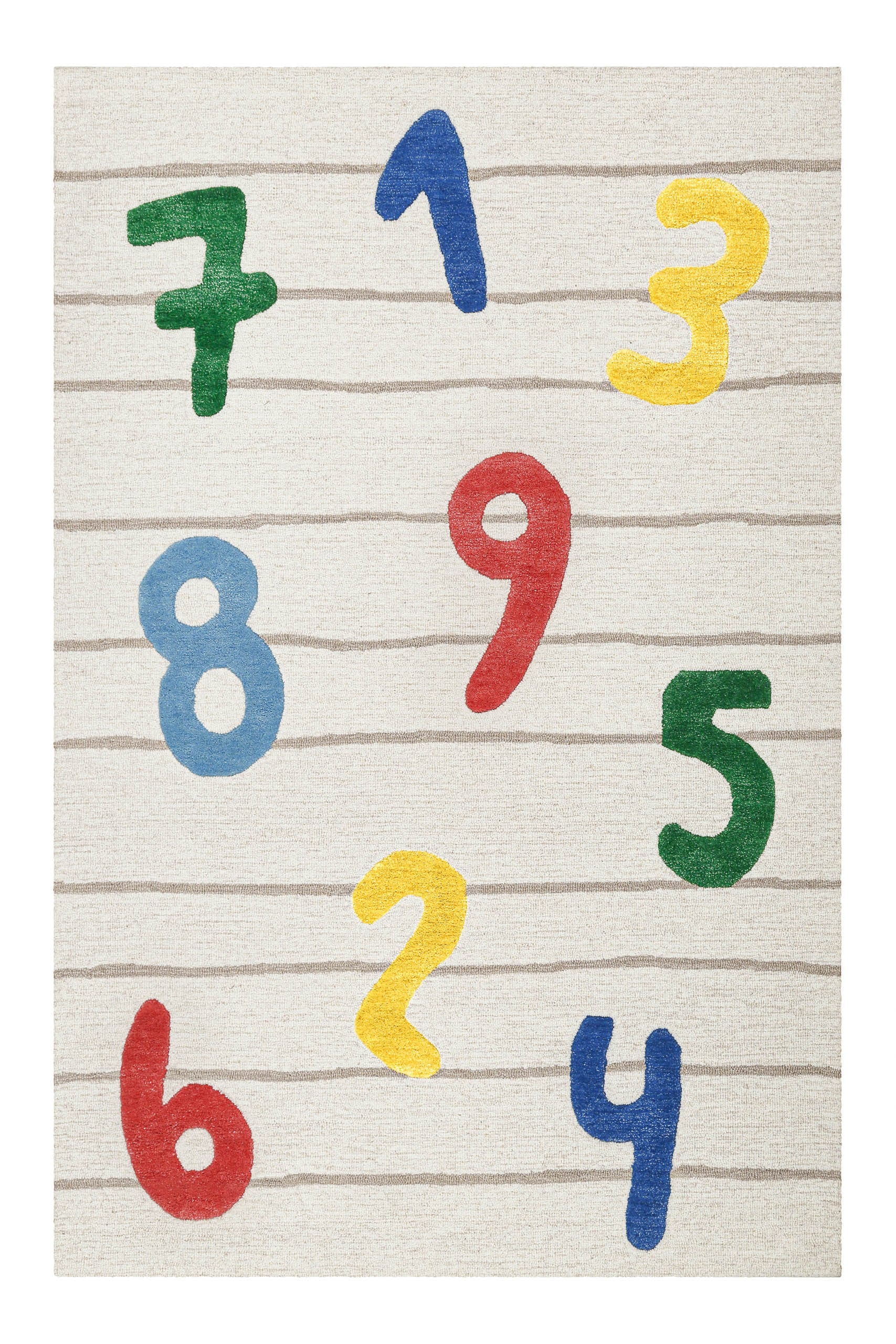 SMART KIDS Kinderteppich »Countdown« rechteckig 16 mm Höhe Kinderteppich mit Zahlen, Hoch-Tief-Effekt, Schurwolle, Spielzimmer