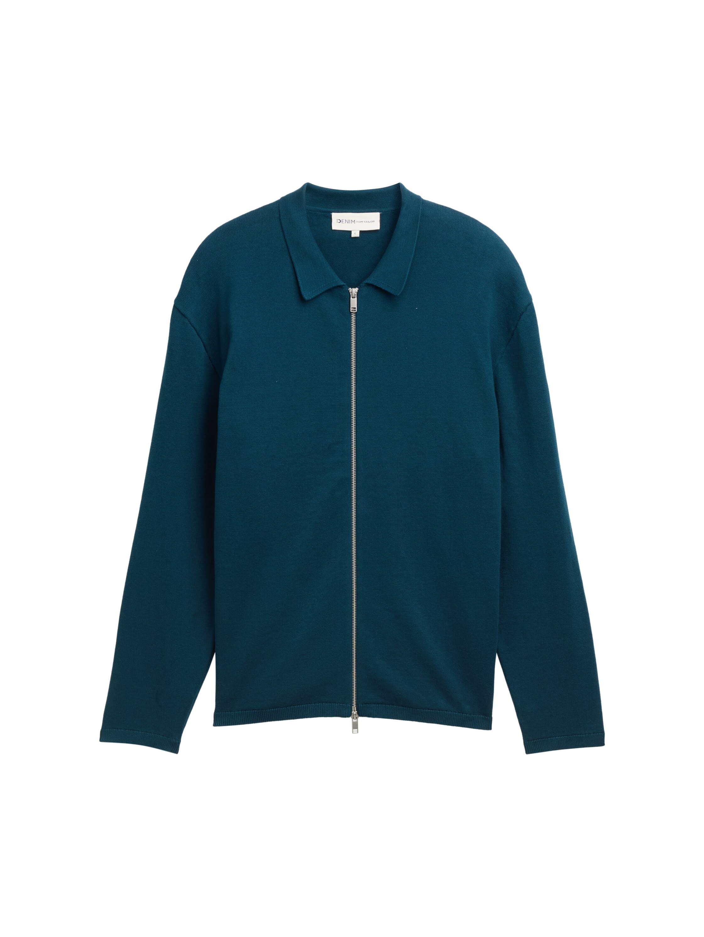 TOM TAILOR Denim Strickpullover, mit Reißverschluss
