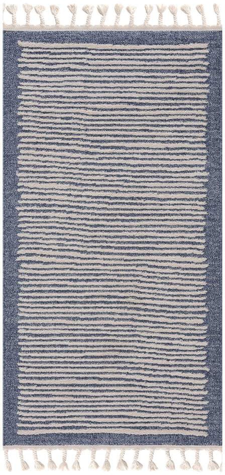 Carpet City Teppich »Art 2231«, rechteckig, 7 mm Höhe, Läufer, Kurzflor, mit Kettfäden, Streifen-Muster