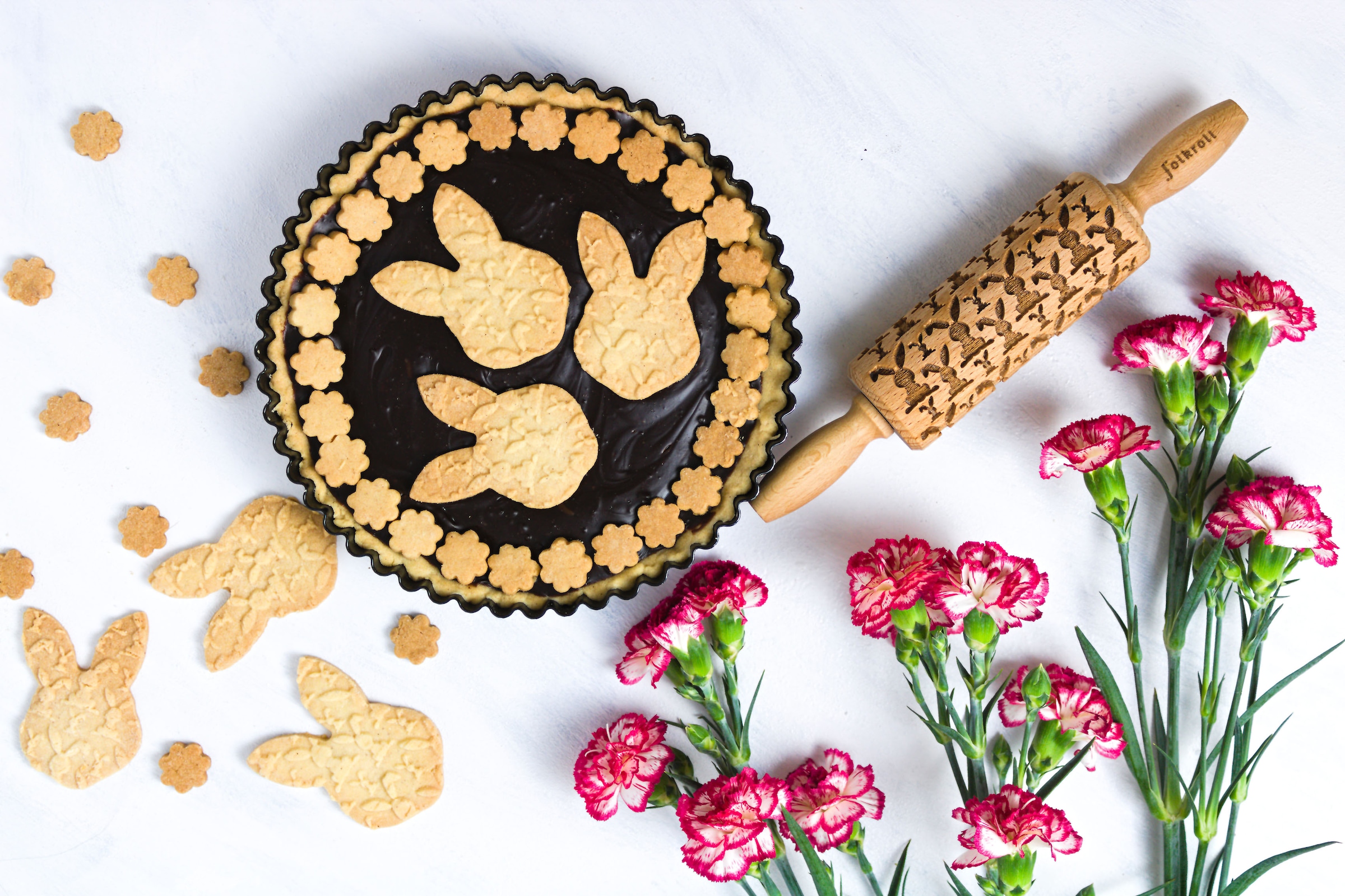 folkroll Teigroller »3D-Motiv-Teigrolle« Osterhasen