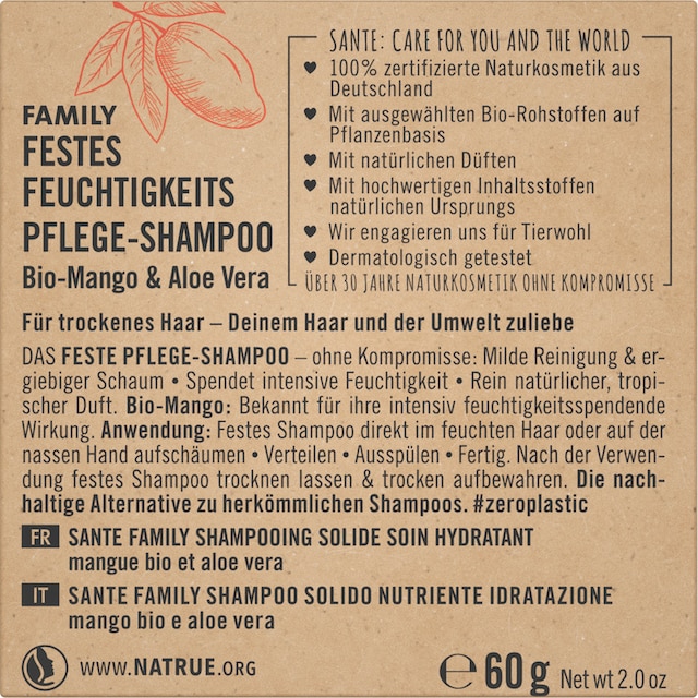 SANTE Festes Haarshampoo »FAMILY Feuchtigkeitsshampoo« bei OTTOversand
