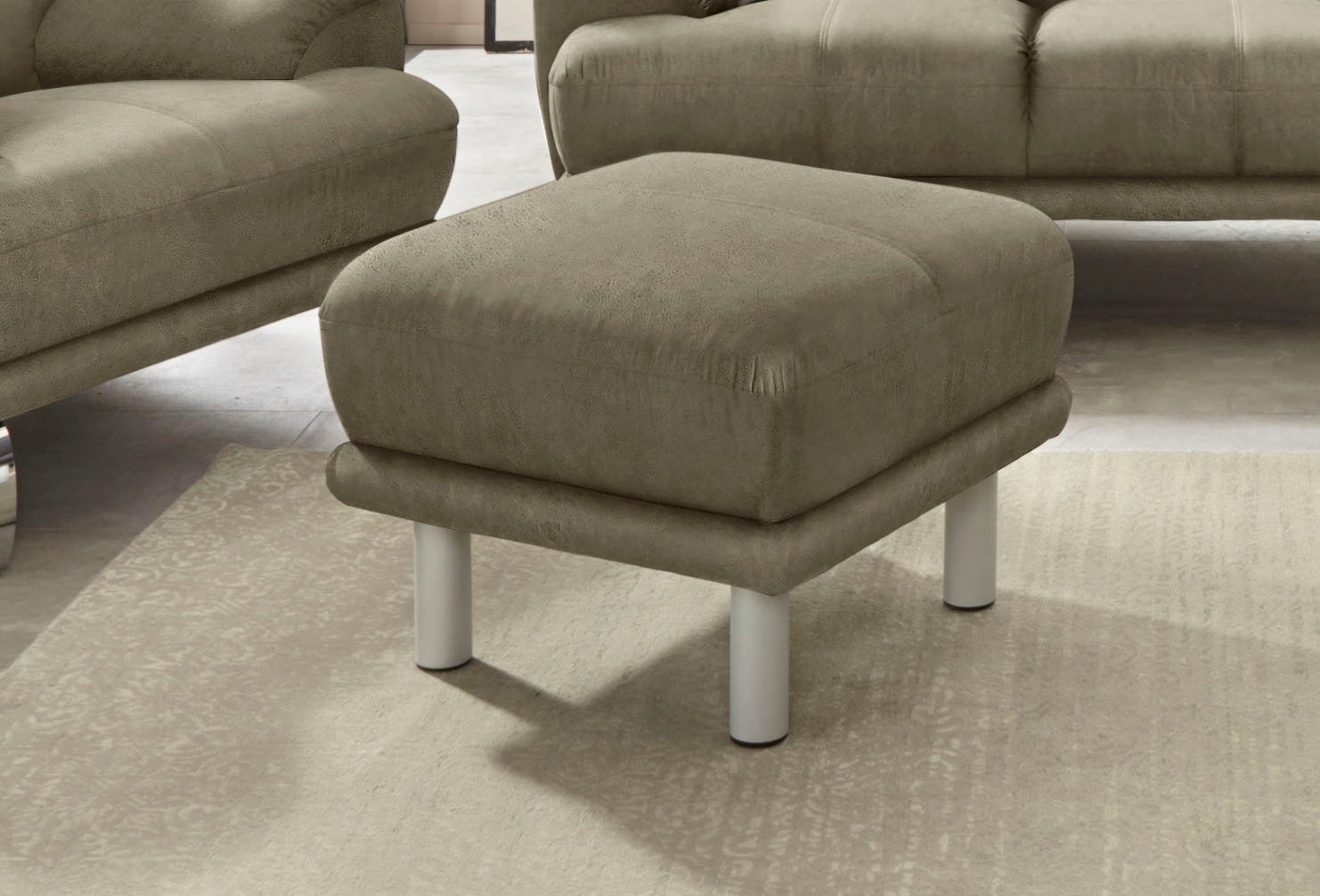 TRENDMANUFAKTUR Hocker »Cecilia II, modern und elegant, B/T 66/66cm«