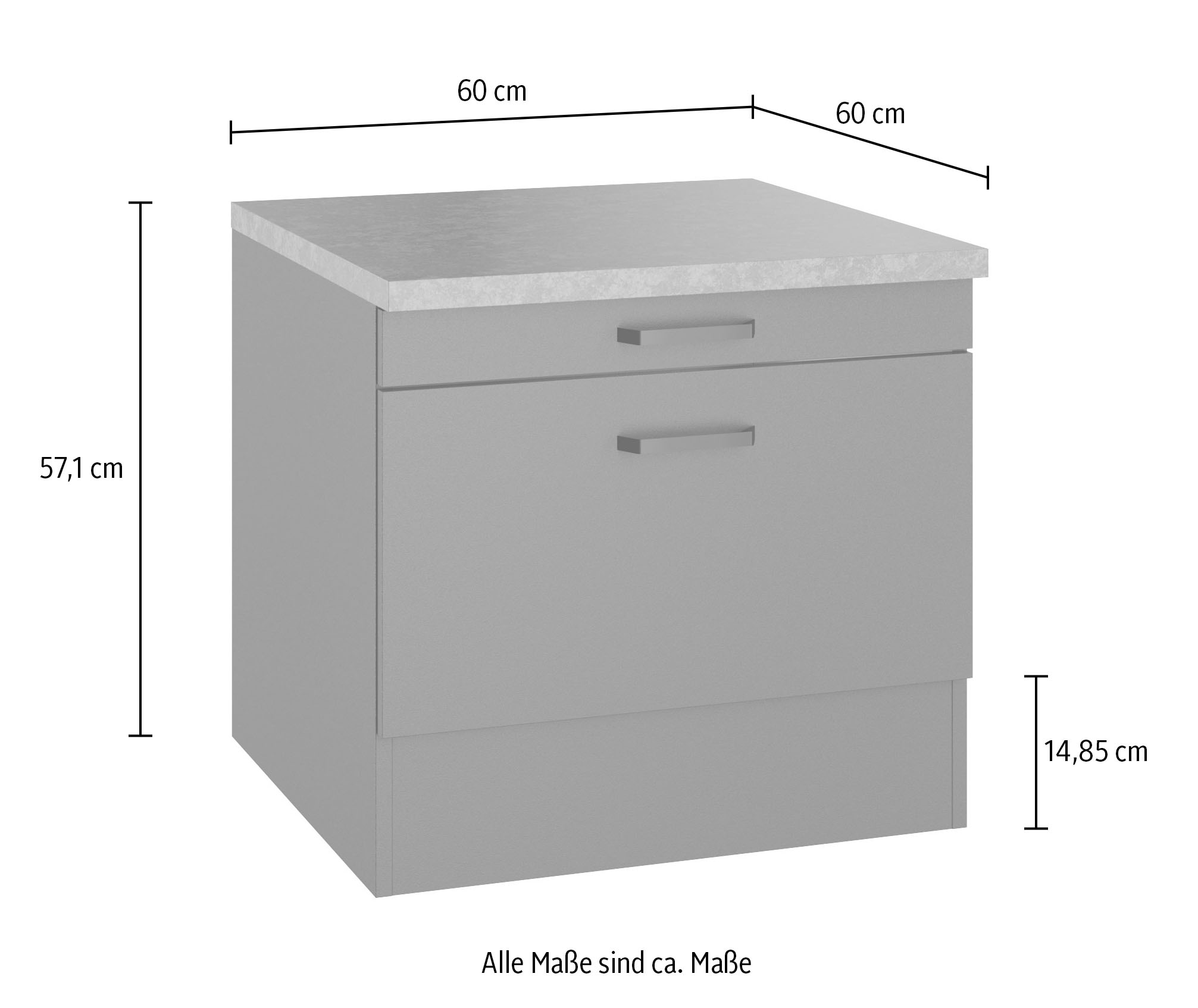 OPTIFIT Unterschrank »OPTImulti« Breite 60 cm, mit 1 Tablar für Wäschekorb, 1 Auszug