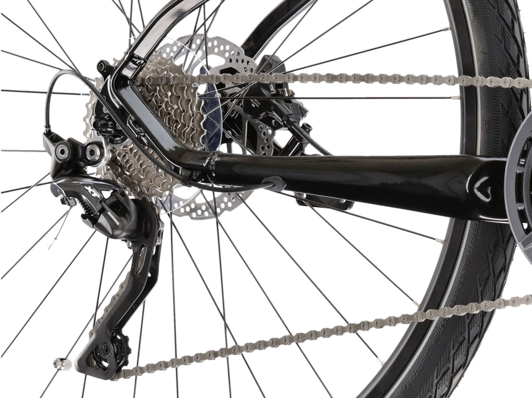 Kross E-Bike »E-Crossrad Evado Hybrid 6.0 28 Zoll schwarz«, 10 Gang, Shimano, DEORE XT T8000, Mittelmotor 250 W, Pedelec, Elektrofahrrad für Damen und Herren
