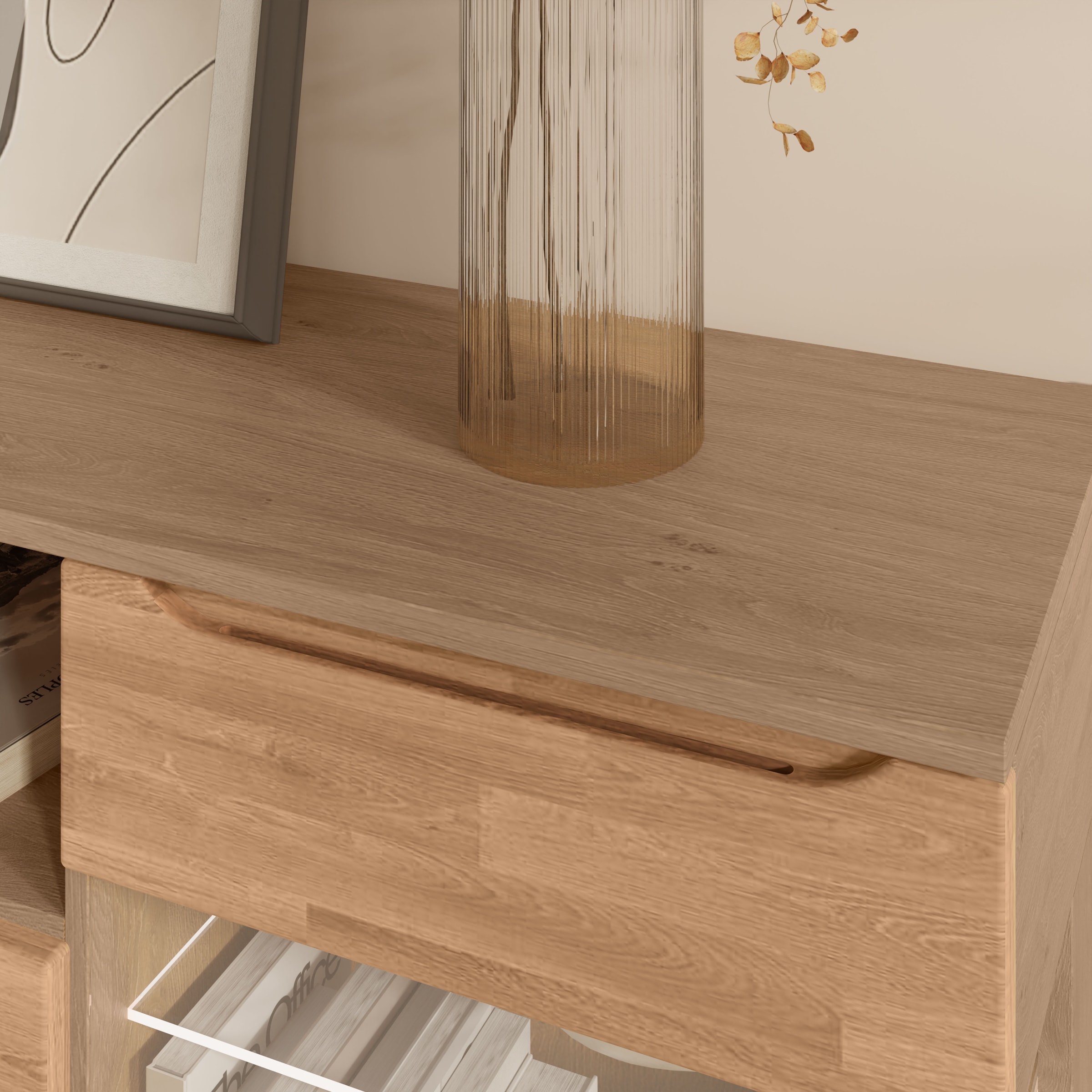 OTTO home Wohnwand »VETRO: besteht aus 2 Vitrinen, 1 Lowboard & 1 Wandregal, Wohnzimmer.« 4 Stk. tlg.