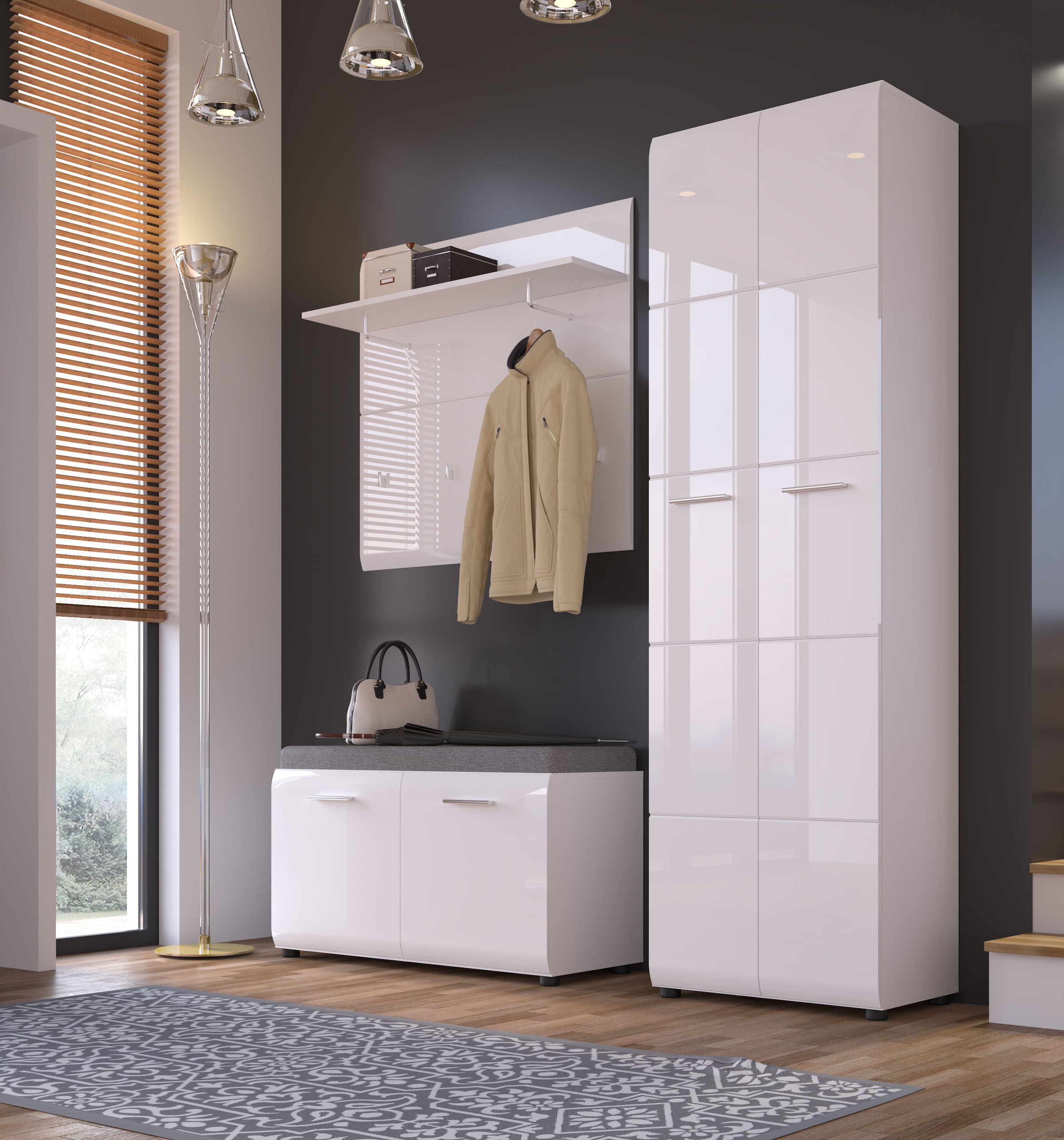 LIVING CHARM Sitzbank »Merano«, Breite 96 cm, mit Sitzkissen