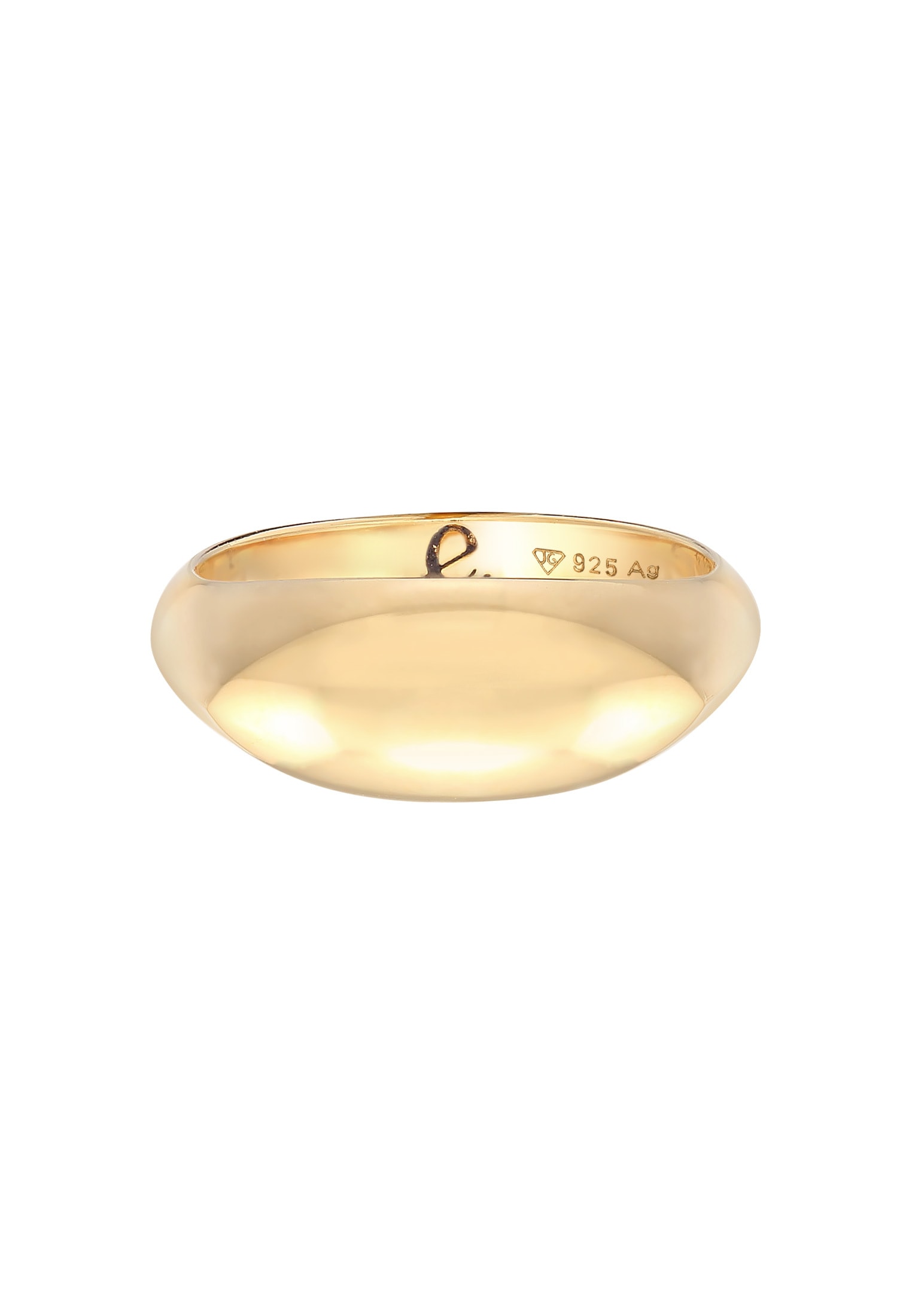 Elli Premium Silberring »Ring Siegelring Marquise Design 925 Silber rhodiniert«