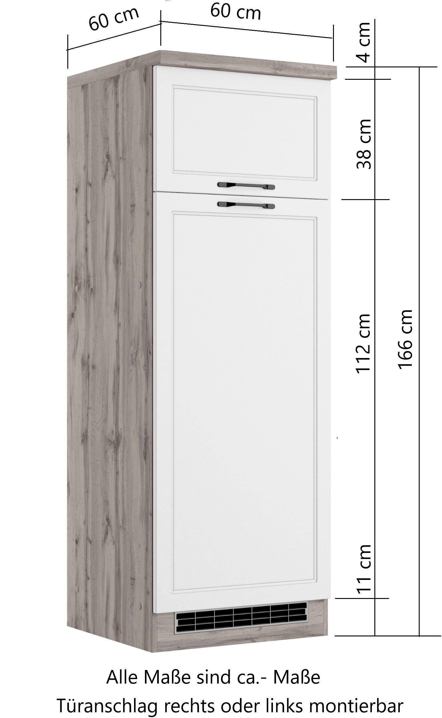 KOCHSTATION Kühlumbauschrank »KS-Lana« Breite 60 cm