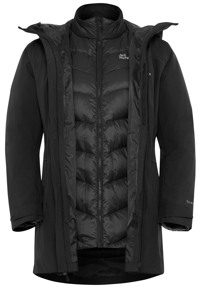 Jack Wolfskin 3-in-1-Funktionsjacke »ICECAPE 3IN1 DOWN JKT W RDS«, mit Kapuze