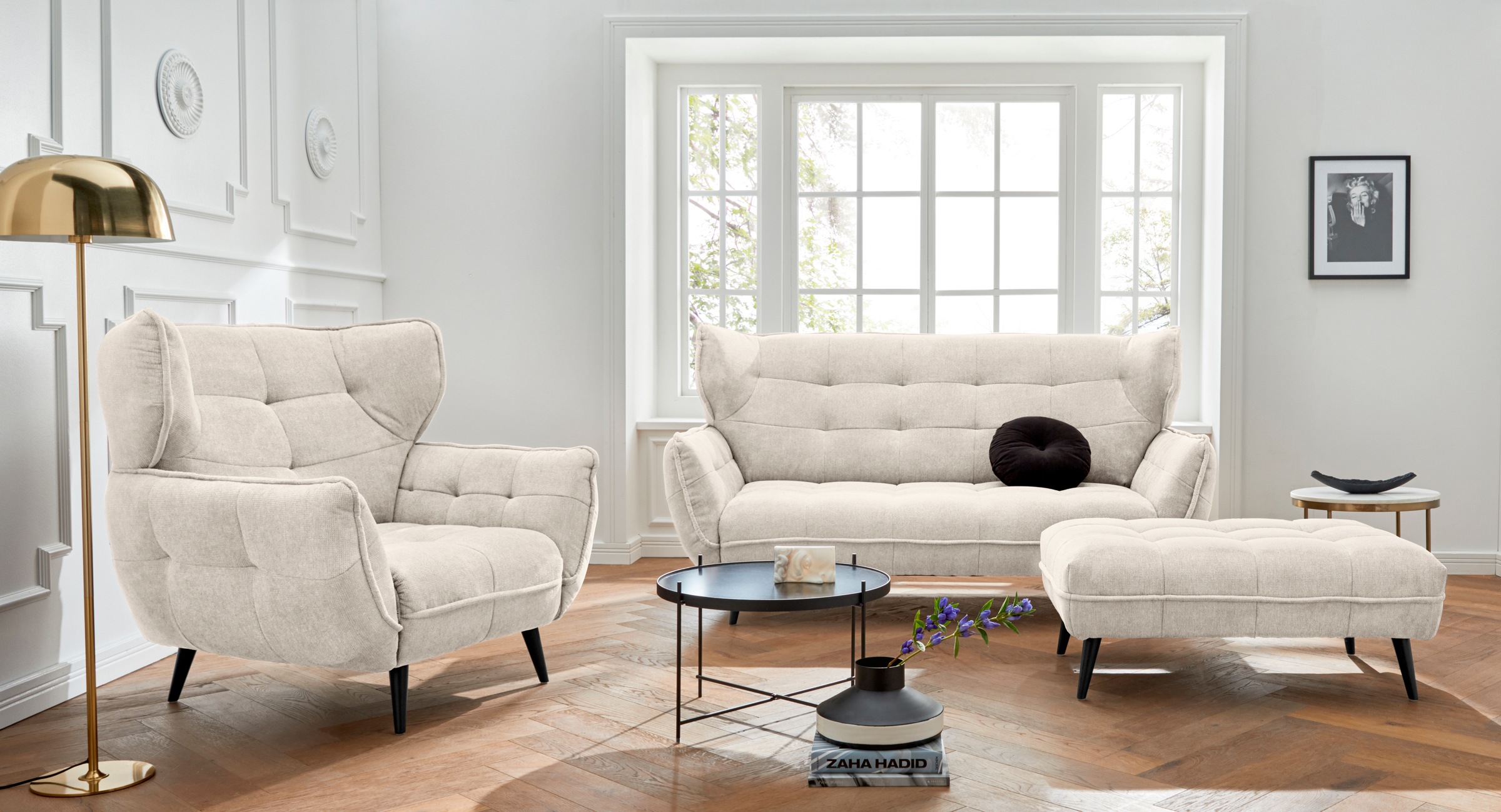 Leonique 2-Sitzer »Ariana«, Big-Sofa bzw. stylischer Hochlehner