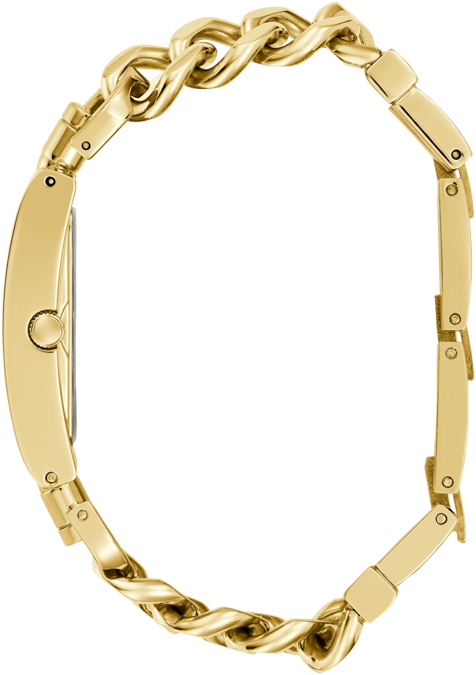 Guess Quarzuhr »HEAVY METAL« Armbanduhr, Damenuhr, Edelstahlarmband, analog