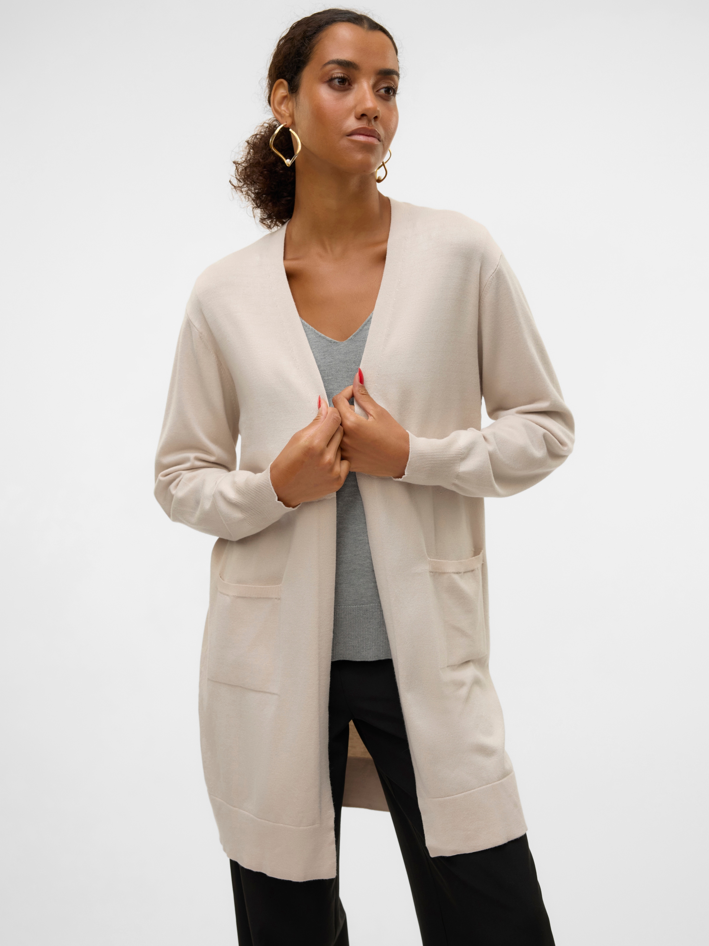 Vero Moda Longstrickjacke »VMSILJE LS OPEN CARDIGAN GA NOOS«