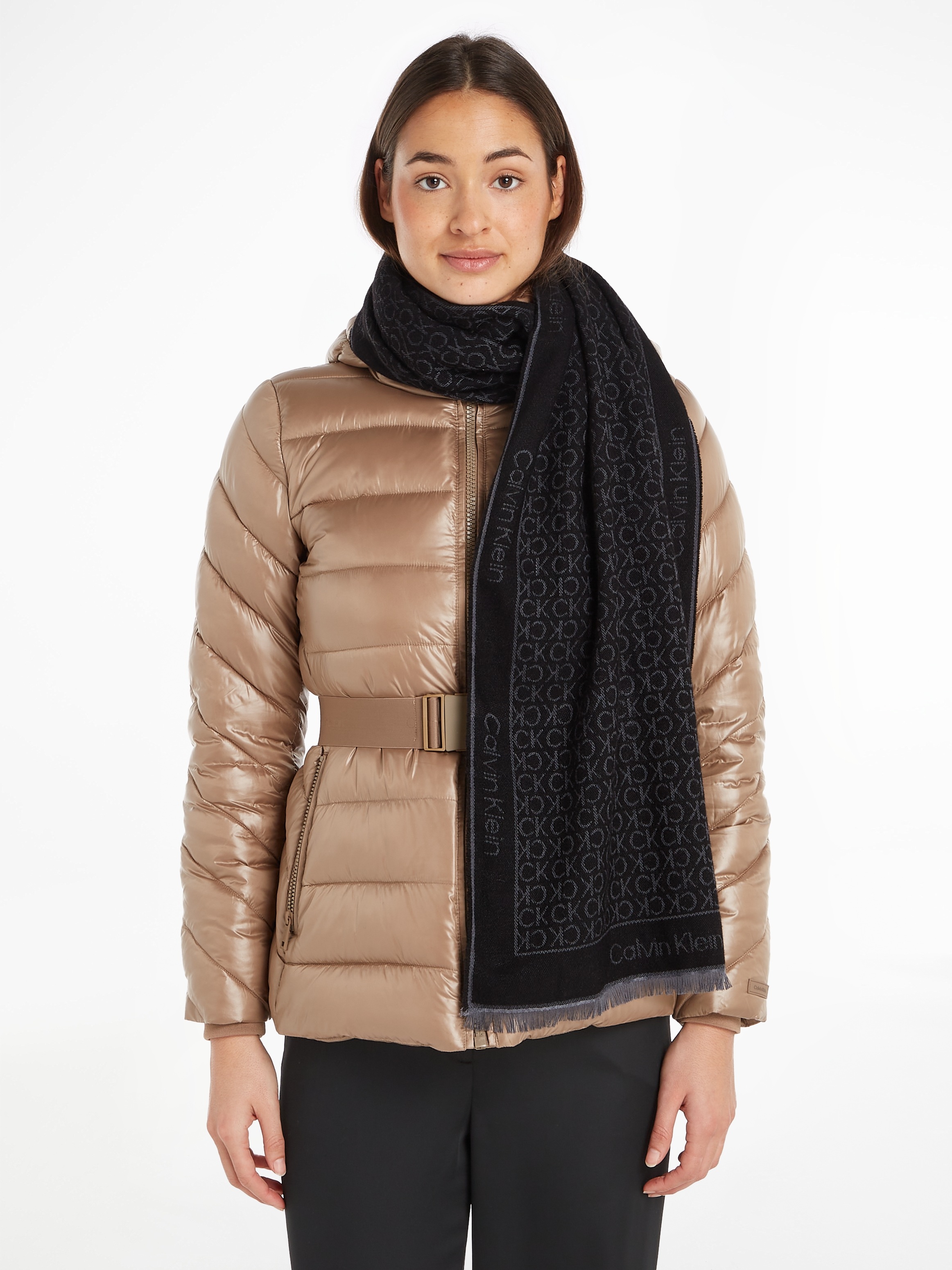 Calvin Klein Schal »MONOGRAM JACQUARD SCARF 40X180«