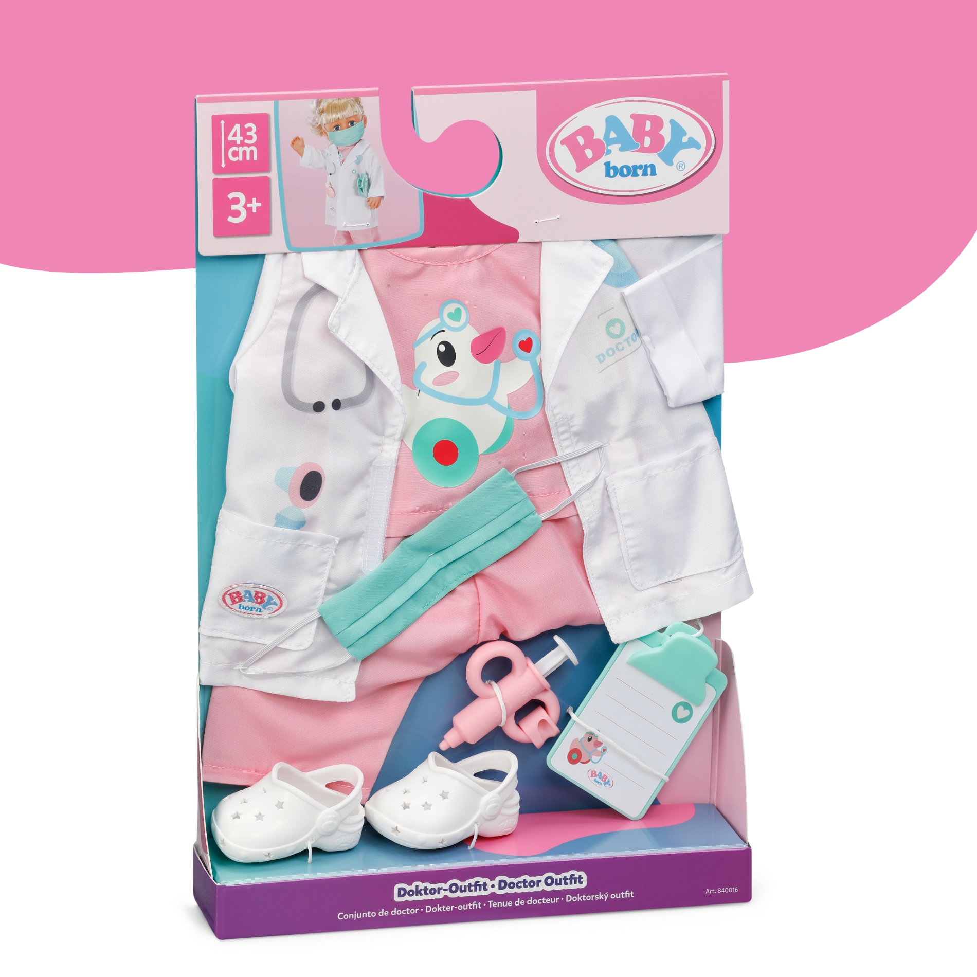 Baby Born Puppenkleidung »Doktor-Outfit 43 cm« passend für Click & Play BABY born Puppen Größe 43 cm