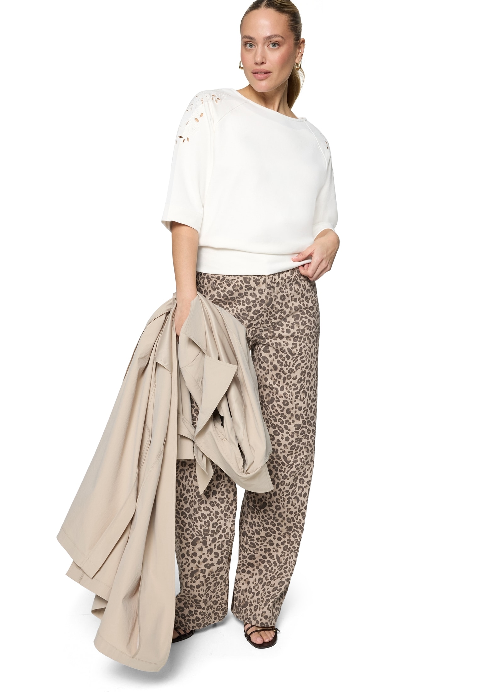 Zero Sweatshirt »Sweatshirt mit Lochmuster«
