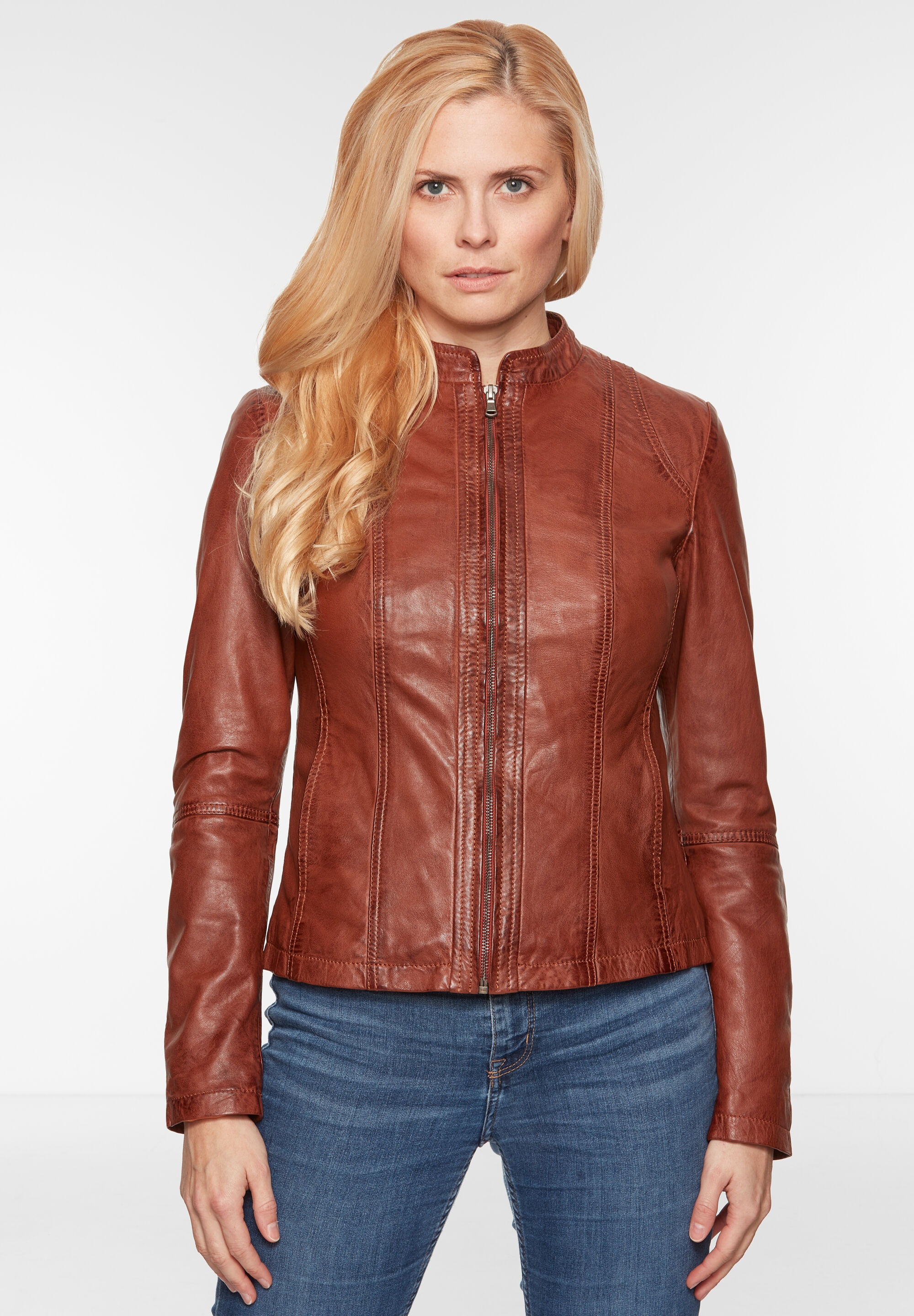 7eleven Bikerjacke »SEAMERA« ohne Kapuze mit Ziernähten