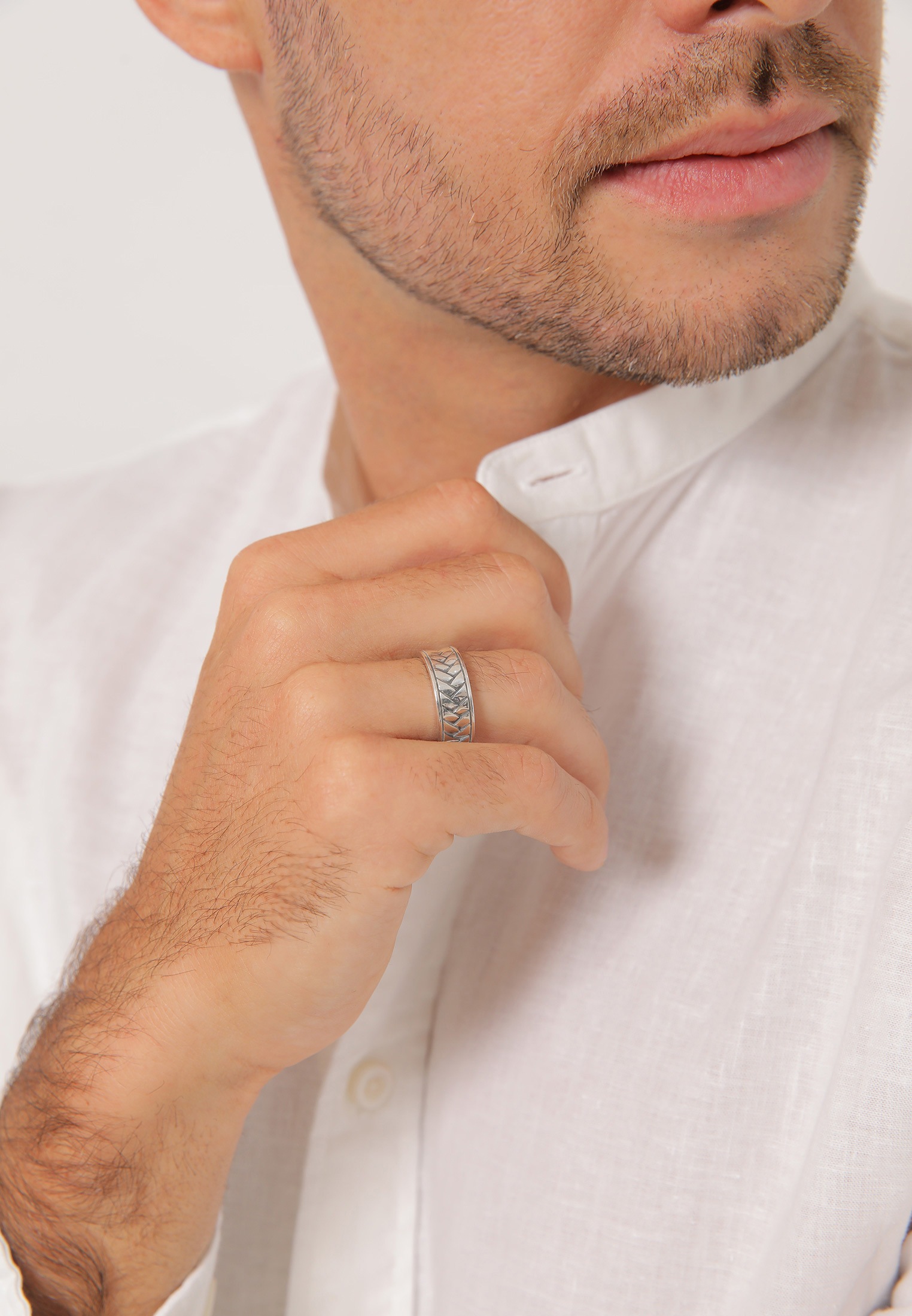 Kuzzoi Silberring »Ring Herren Bandring Used Vintage Retro 925 Silber«