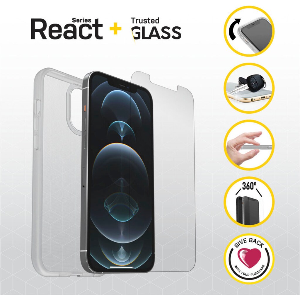 Otterbox Smartphone-Hülle »React + Trusted Glass iPhone 12 / iPhone 12 Pro«, iPhone 12 Pro-iPhone 12