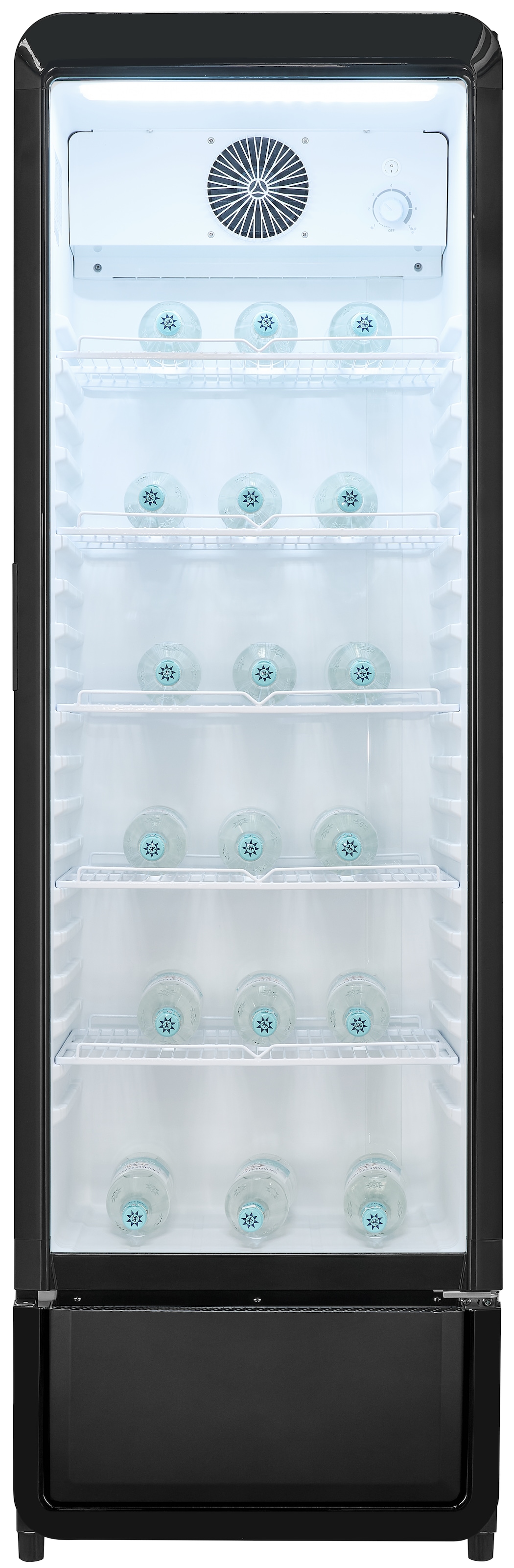 exquisit Getränkekühlschrank GKS260-GT-431D weiss »GKS260-GT-431D schwarz« 172,5 cm hoch 54 cm breit Alles auf einen Blick dank Isolierglastür und übersichtliche Lagerung
