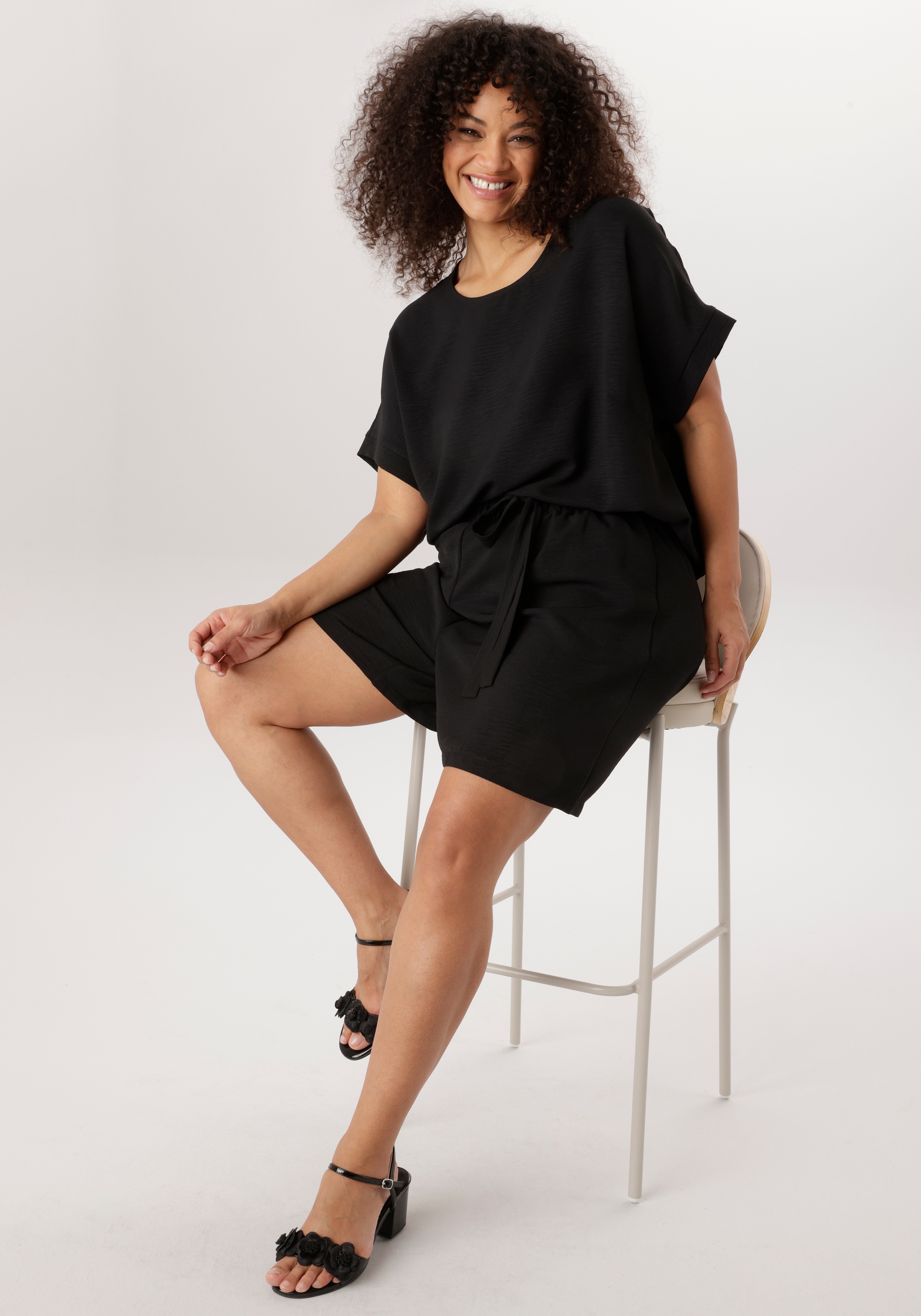 Aniston PLUS Schlupfbluse in weicher Pique-Qualität - NEUE KOLLEKTION