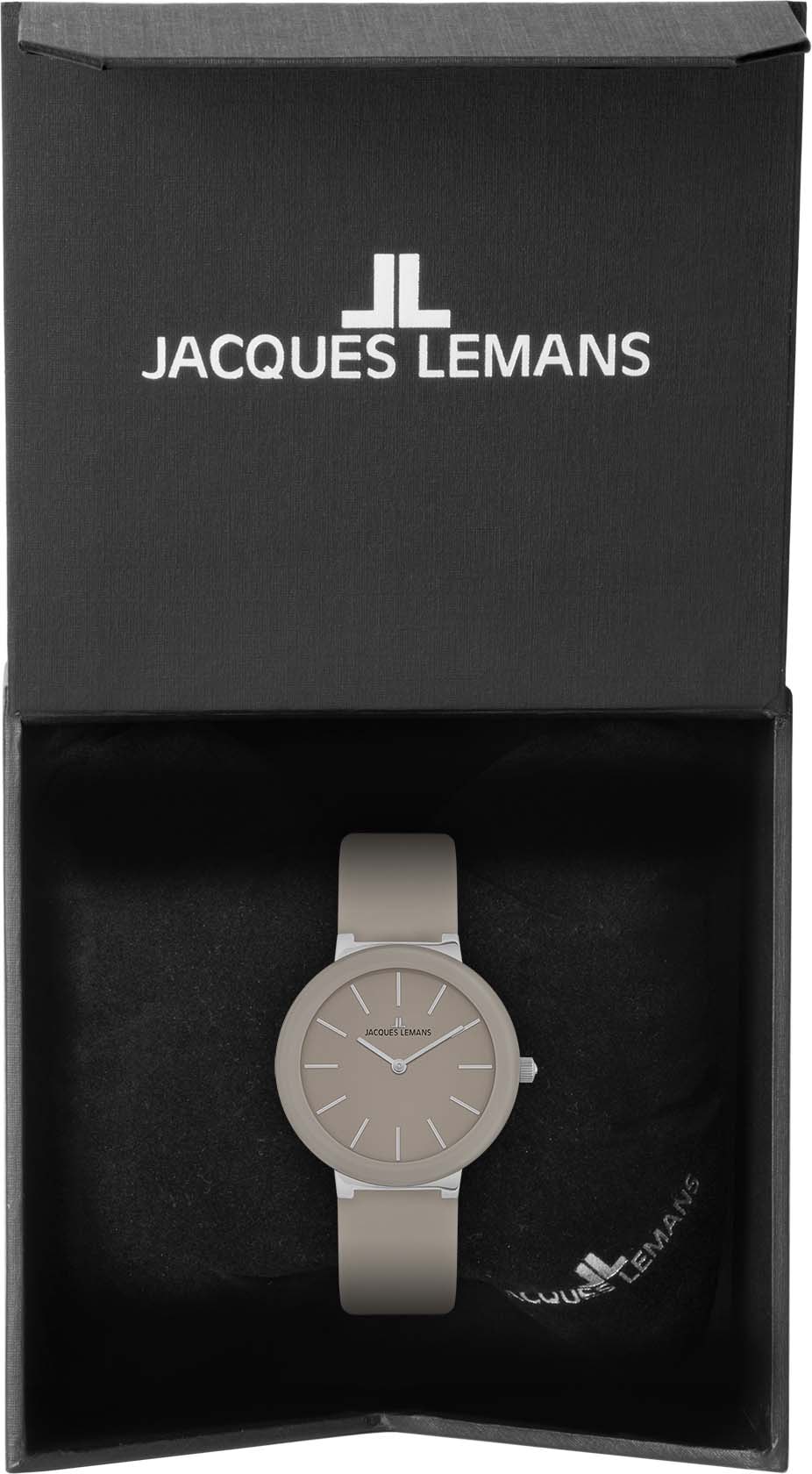 Jacques Lemans Quarzuhr »Monaco, 42-9C«, Armbanduhr, Damenuhr, Crystexglas, Lederarmband