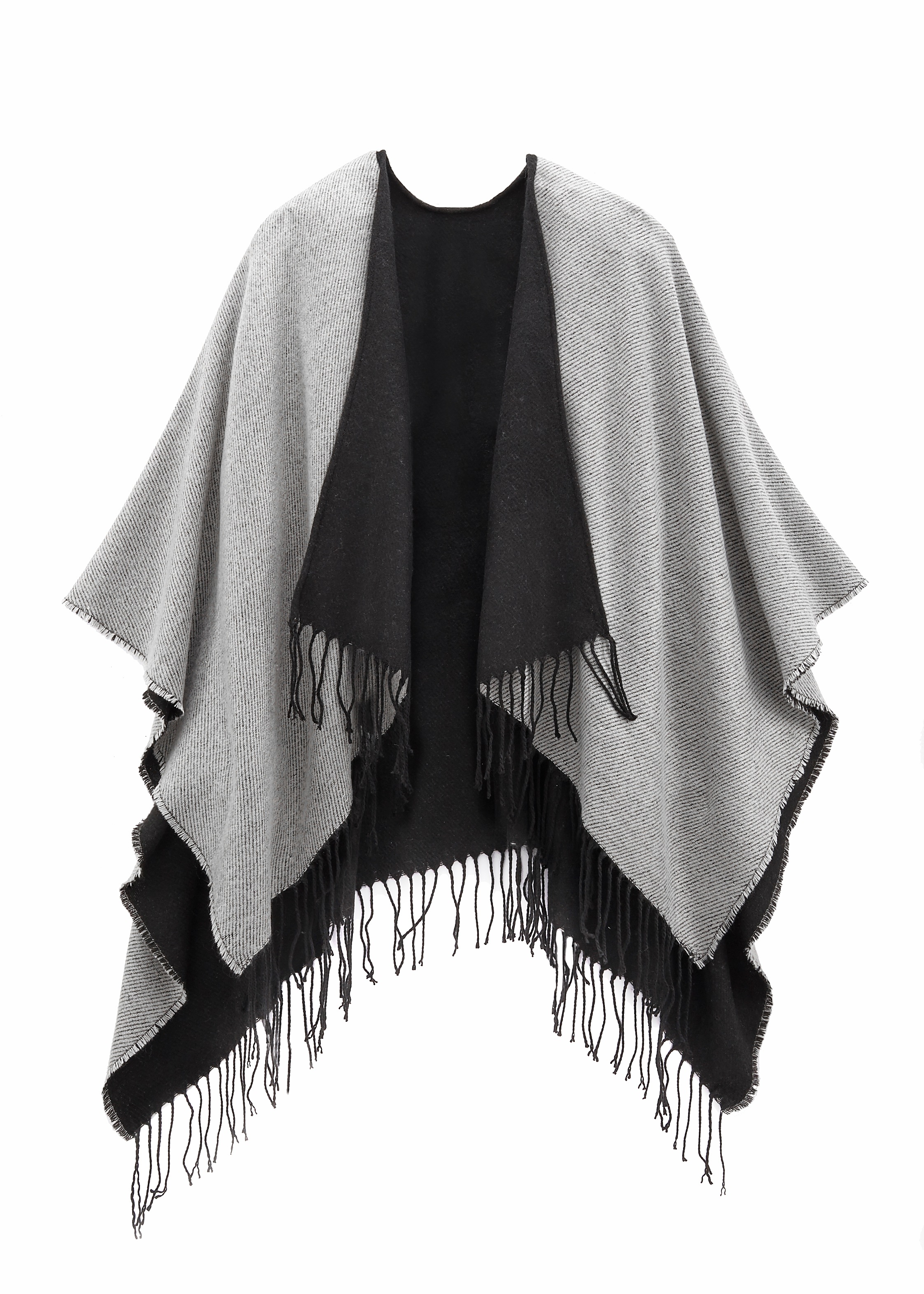 LASCANA XXL-Schal, Poncho vegan zum Wenden