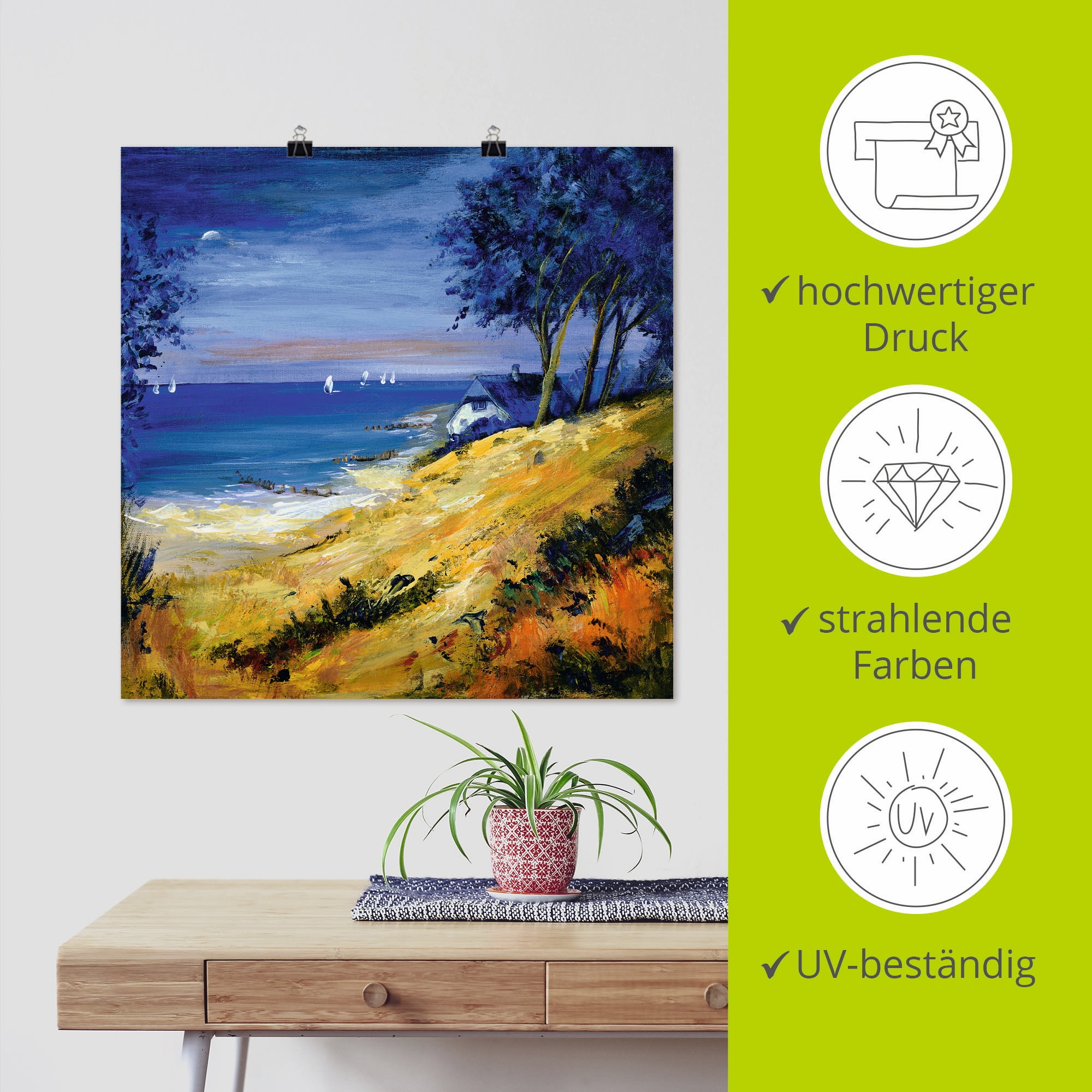 Artland Wandbild »Das Meer zu Hause«, Gewässer, (1 St.), als Leinwandbild, Poster in verschied. Größen