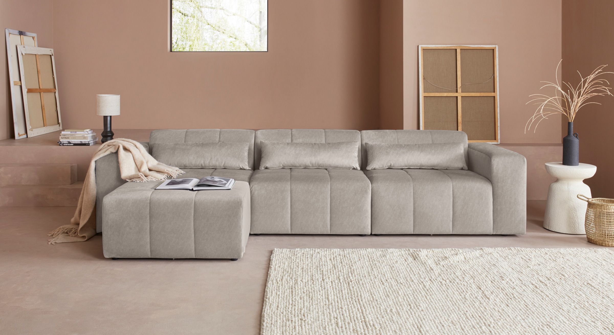 LeGer Home by Lena Gercke Ecksofa »Maileen L-Form«, Modulsofa, bestehend aus 4 Modulen, Farben mixbar