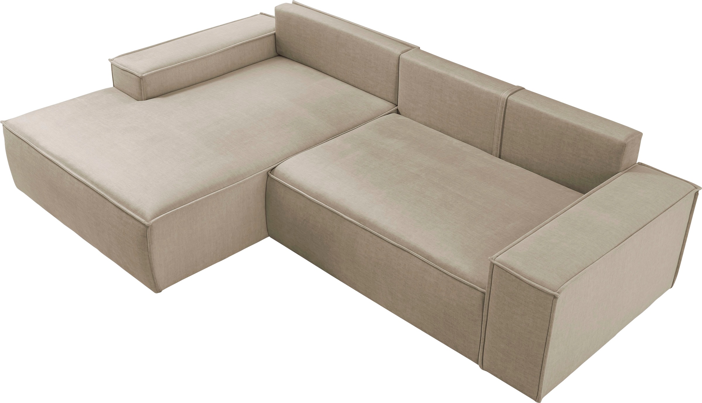 Ecksofa SHERWOOD Schlafsofa, mit Bettkasten, Cord-Bezug